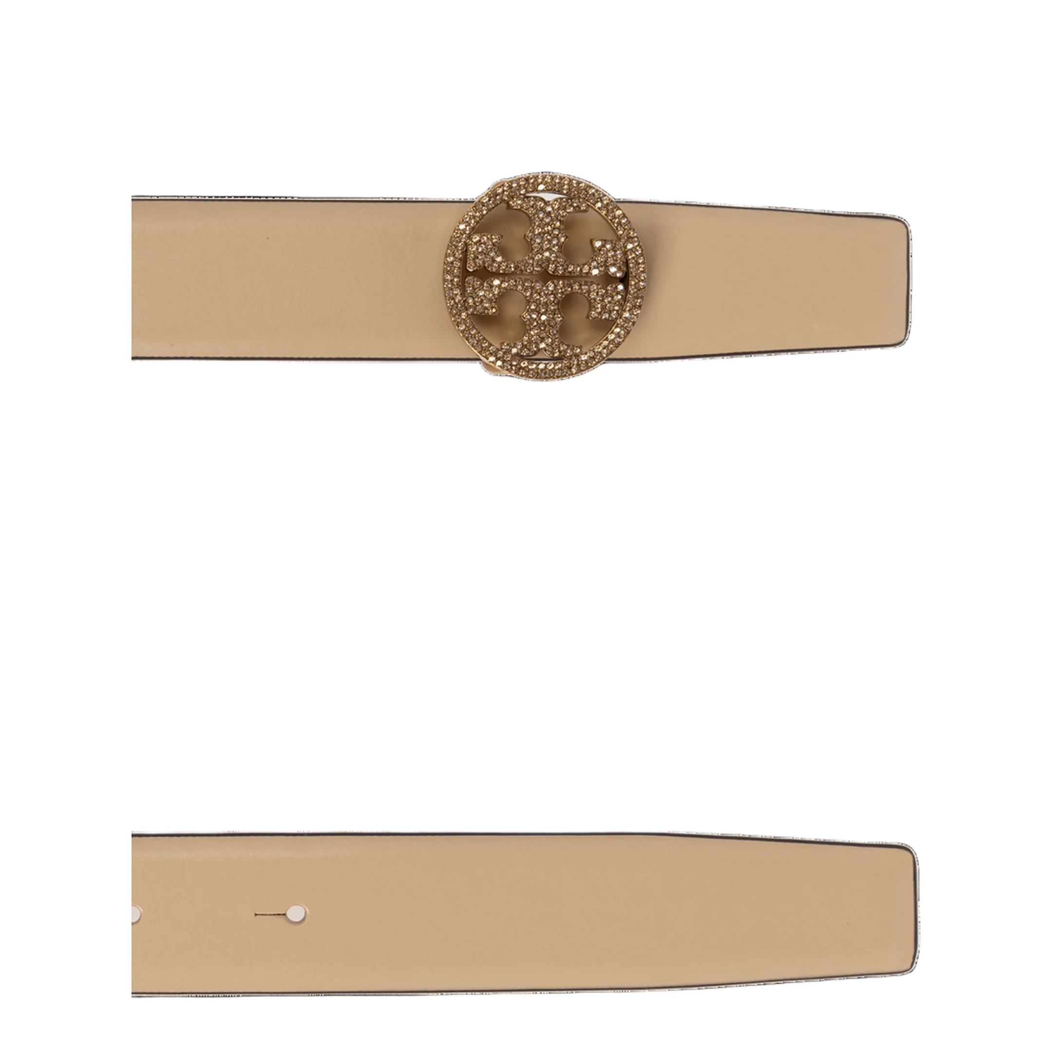 Leather Belt Beige - Image 3