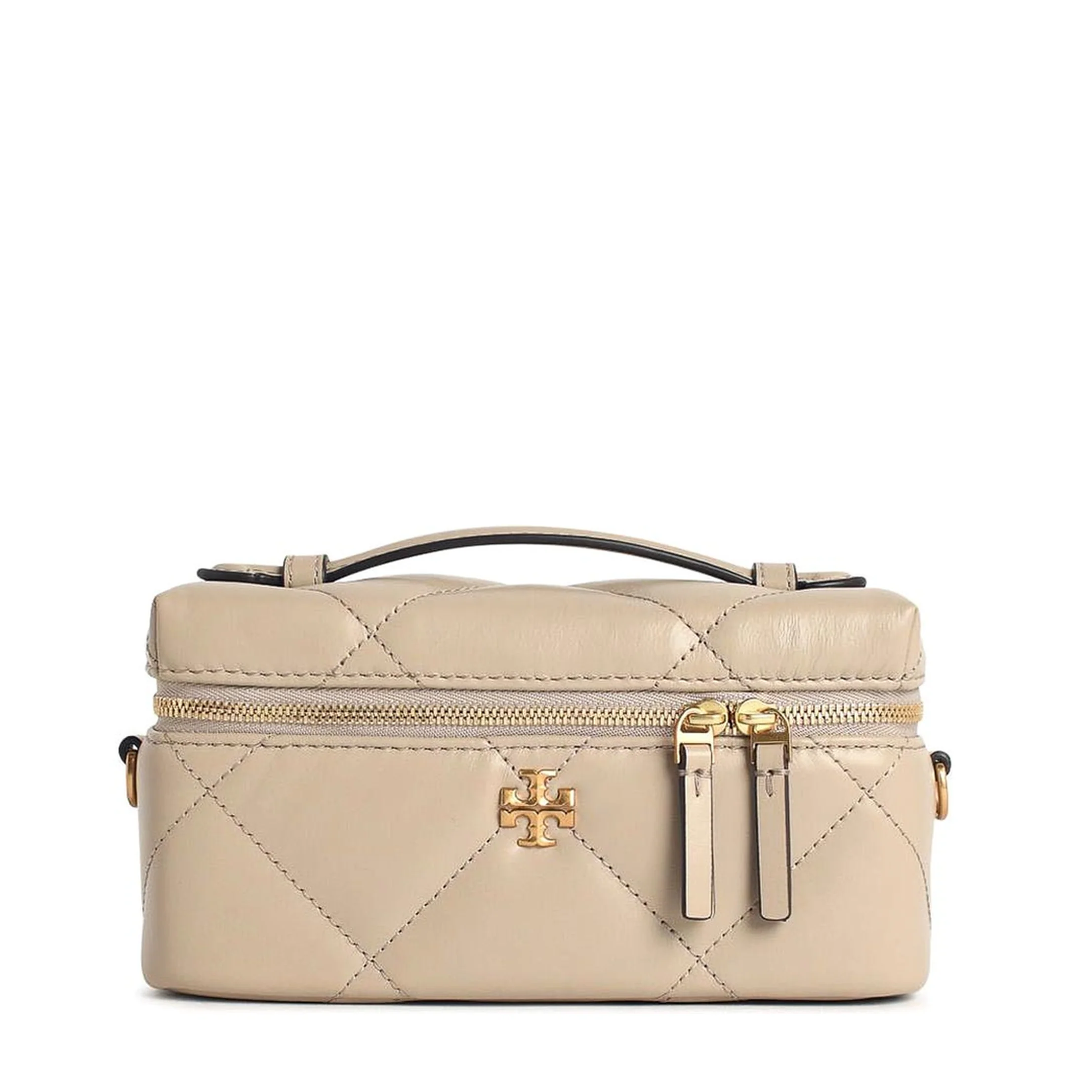 Kira Leather Beauty Case in Natural