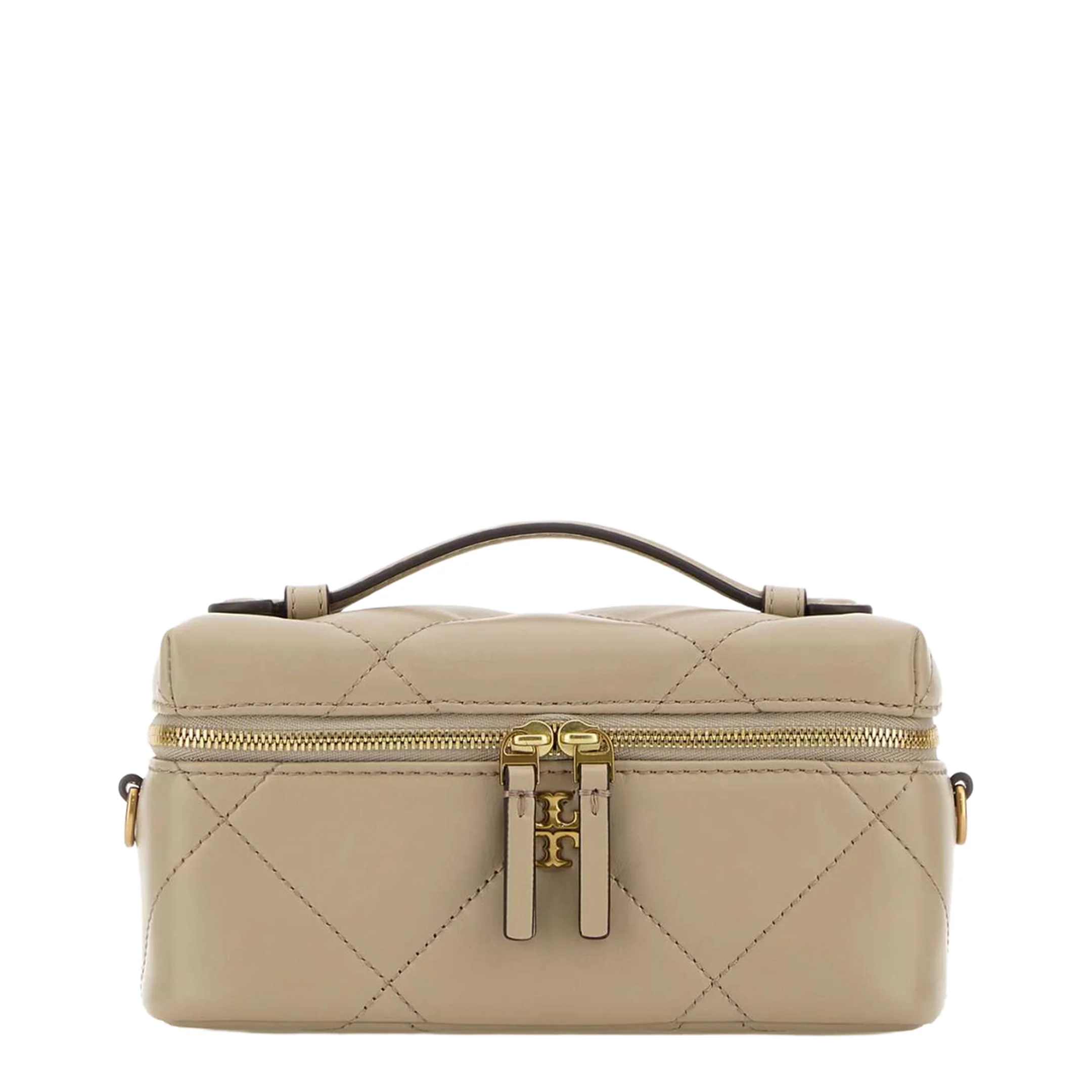 Kira Leather Beauty Case in Natural - Image 5
