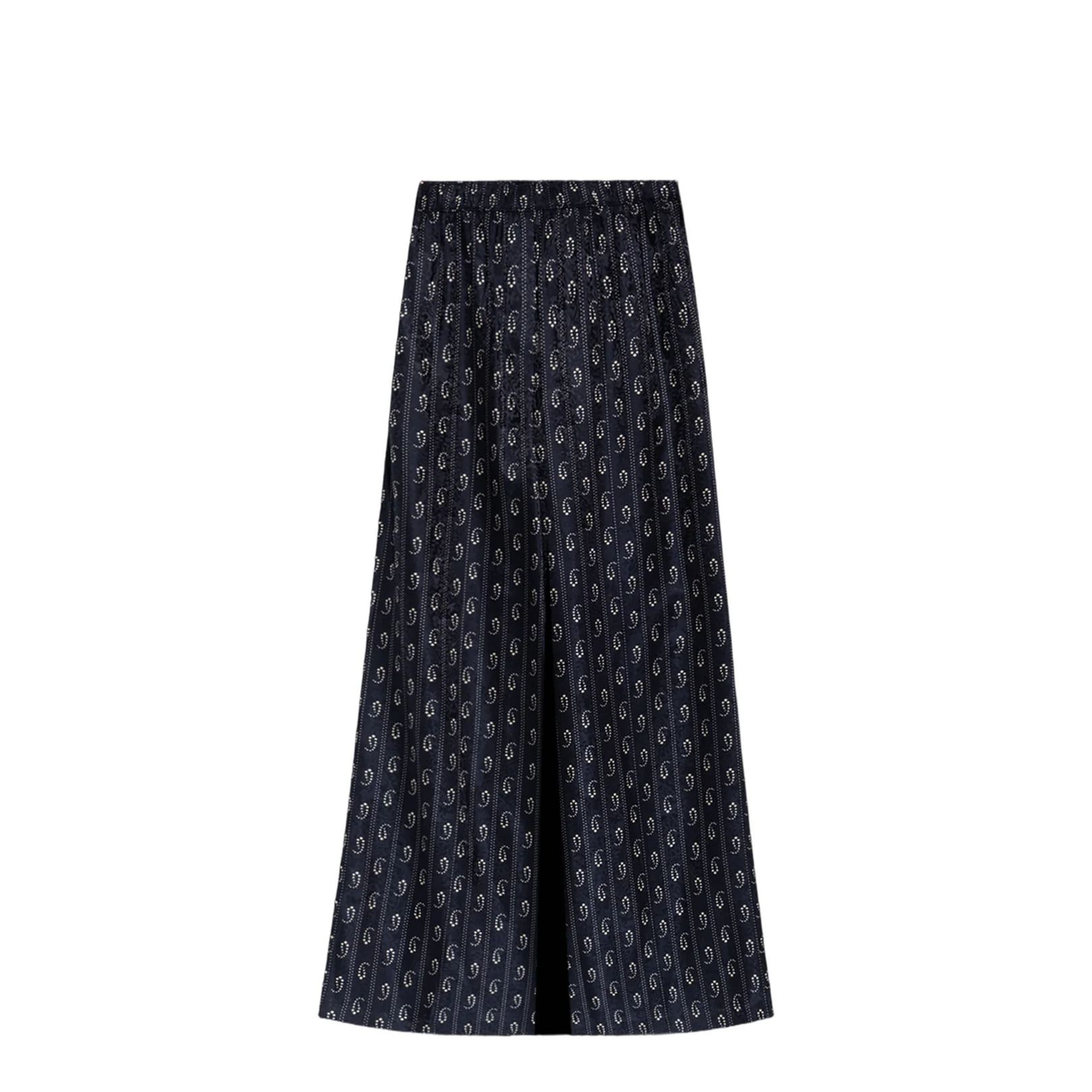 Patterned Wide Leg Trousers
