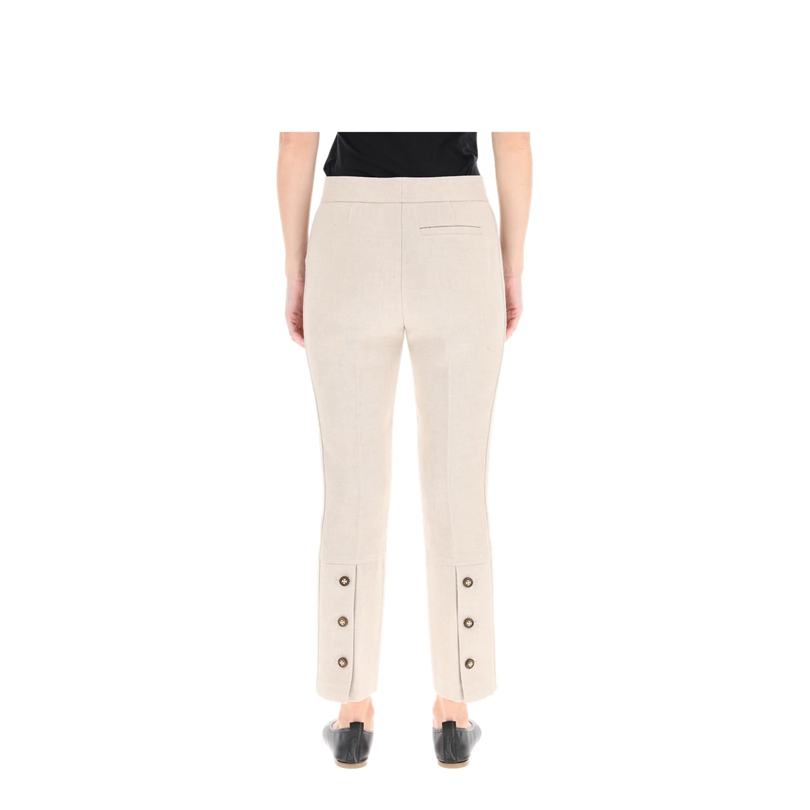 Phoebe Twill Ivory Trousers - Image 3