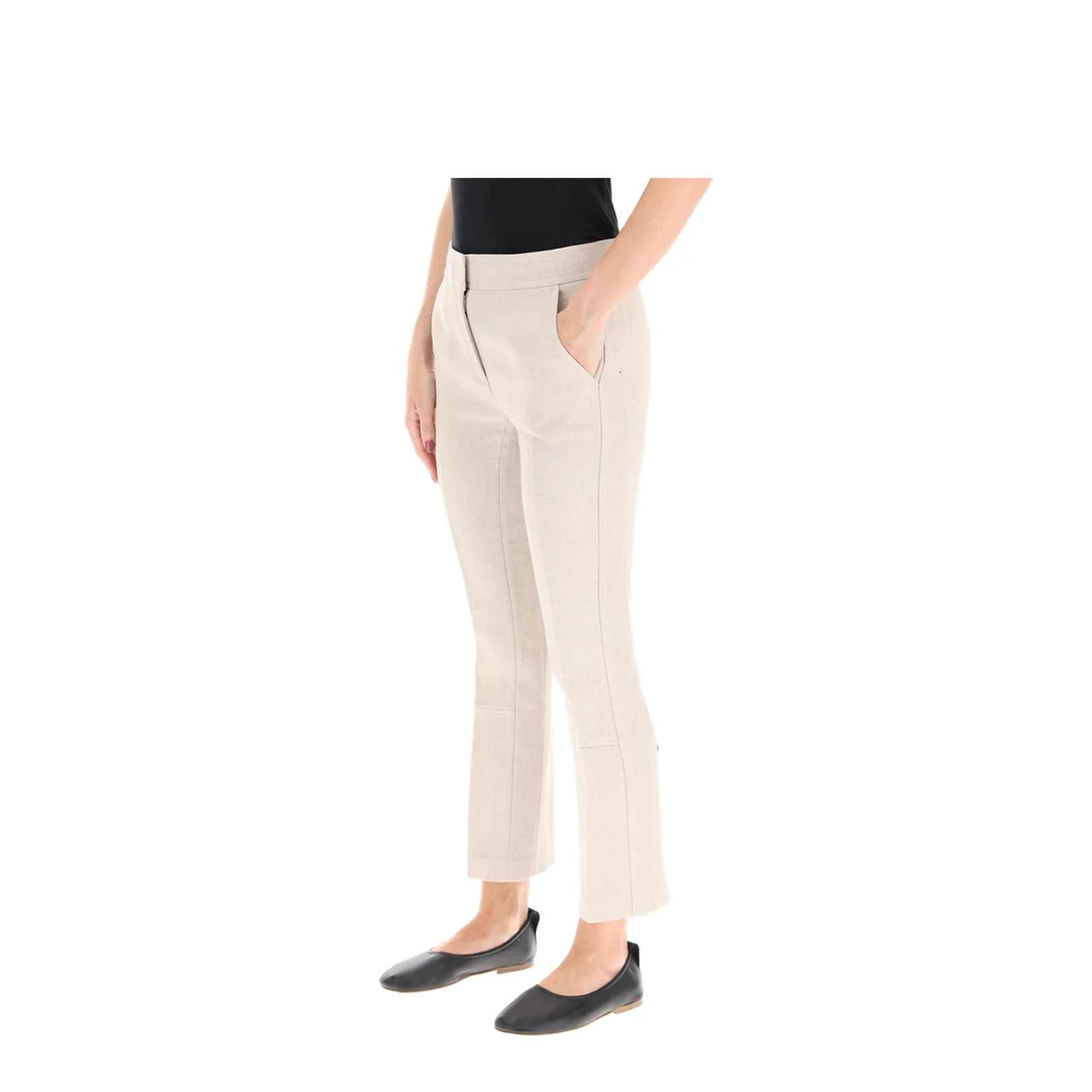 Phoebe Twill Ivory Trousers - Image 4