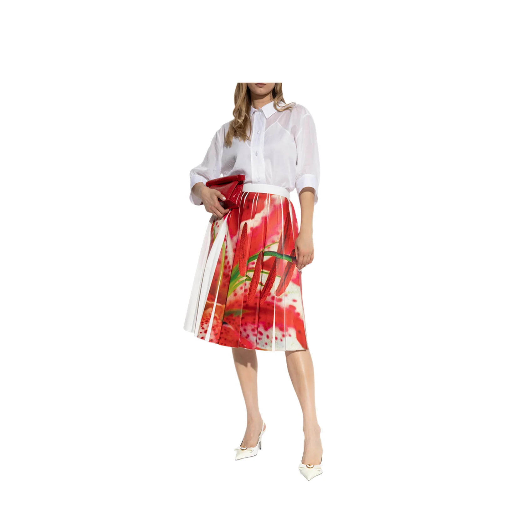 Pleated Skirt Colorful Print - Image 2