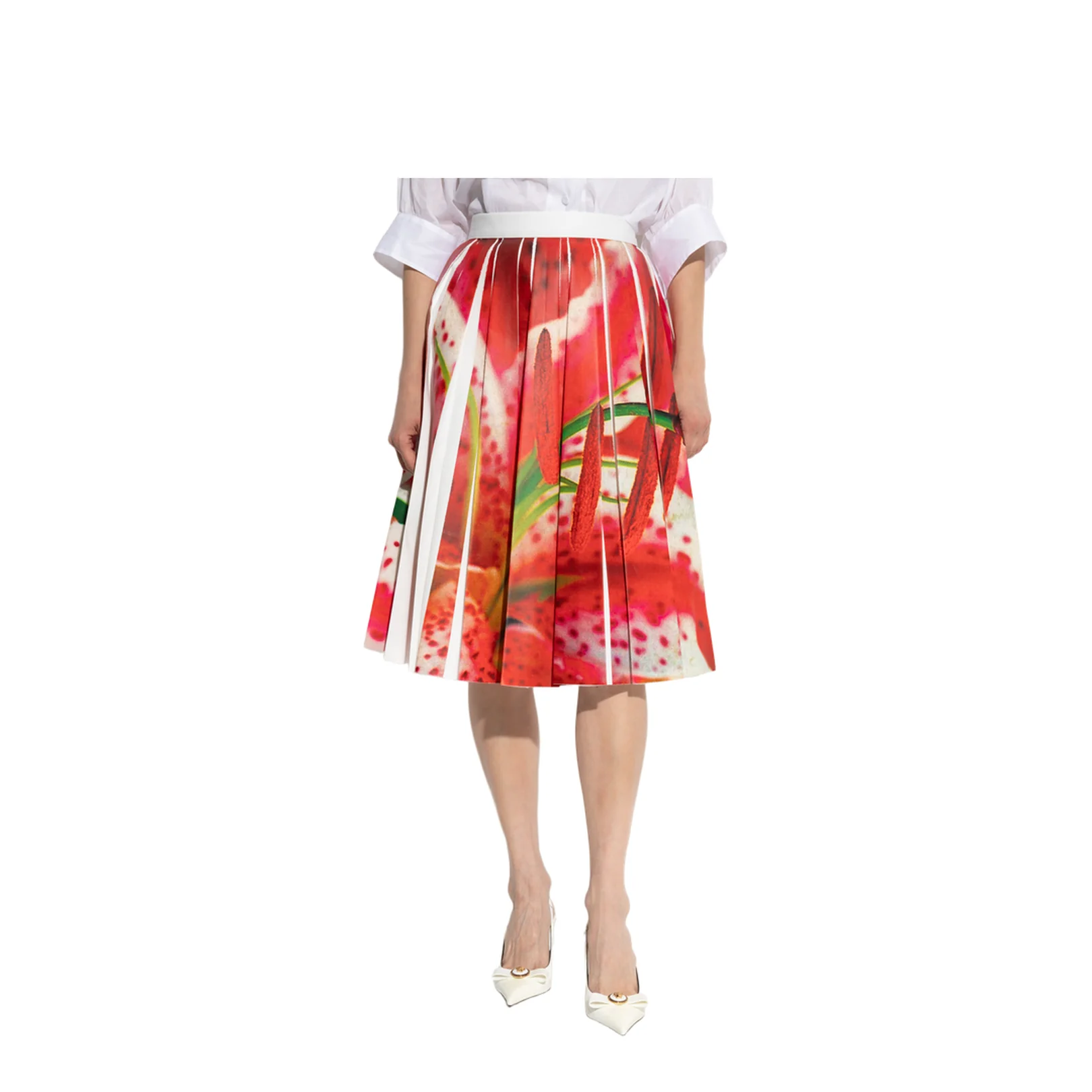 Pleated Skirt Colorful Print - Image 3