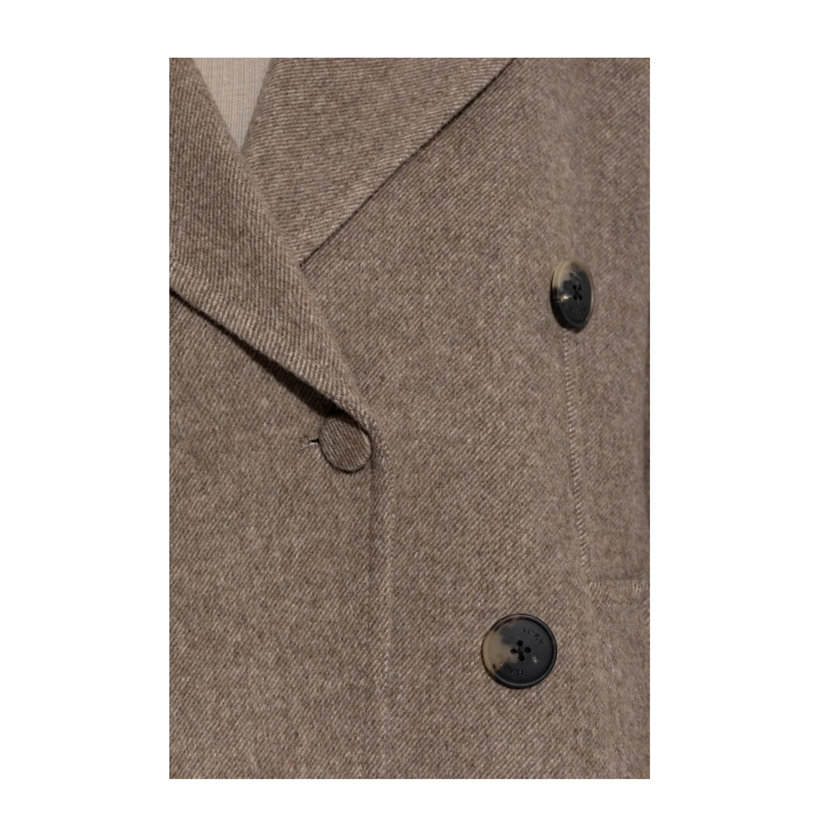 Short Double Breasted Coat Brown - Image 5