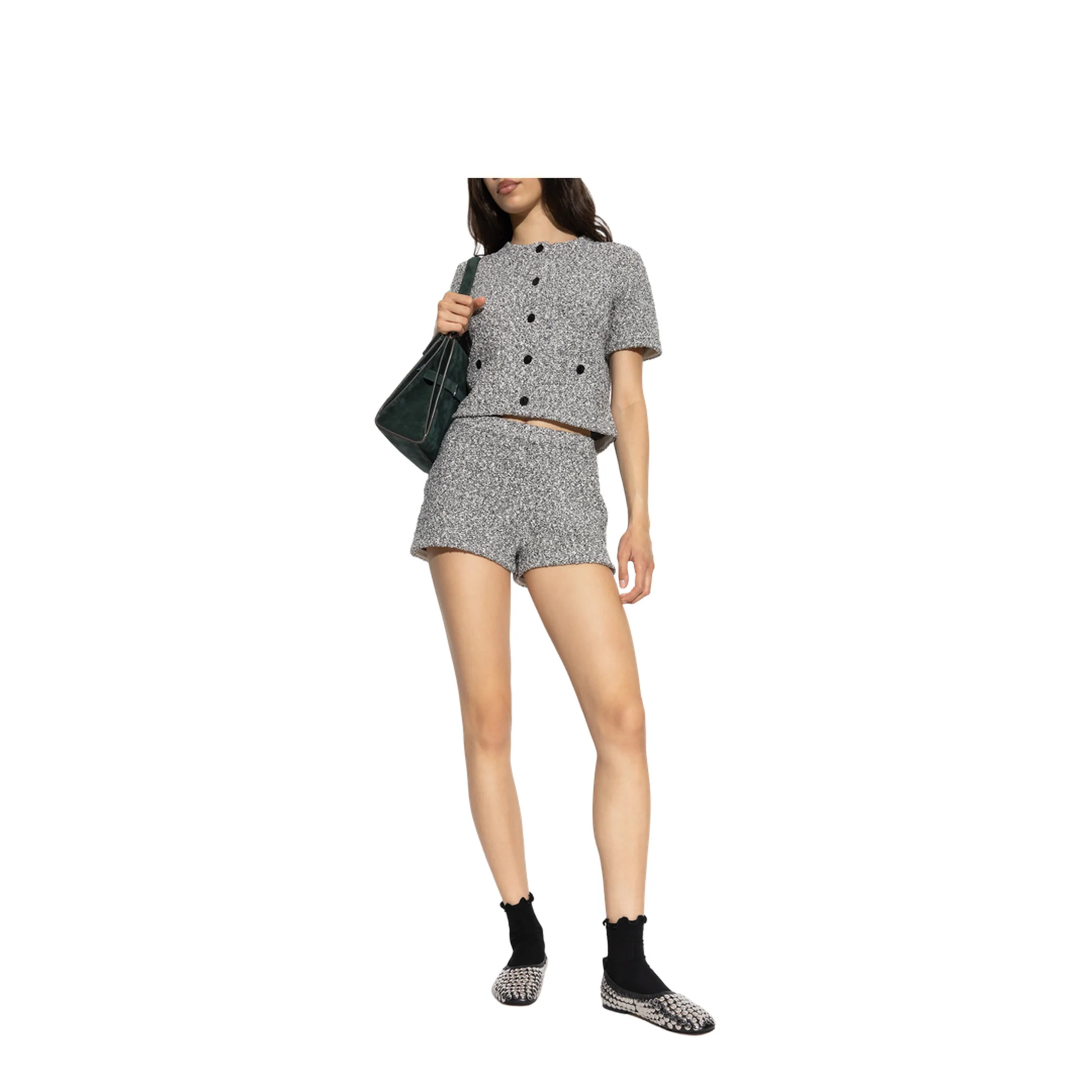 Women's Tweed Speckled Shorts - Image 2
