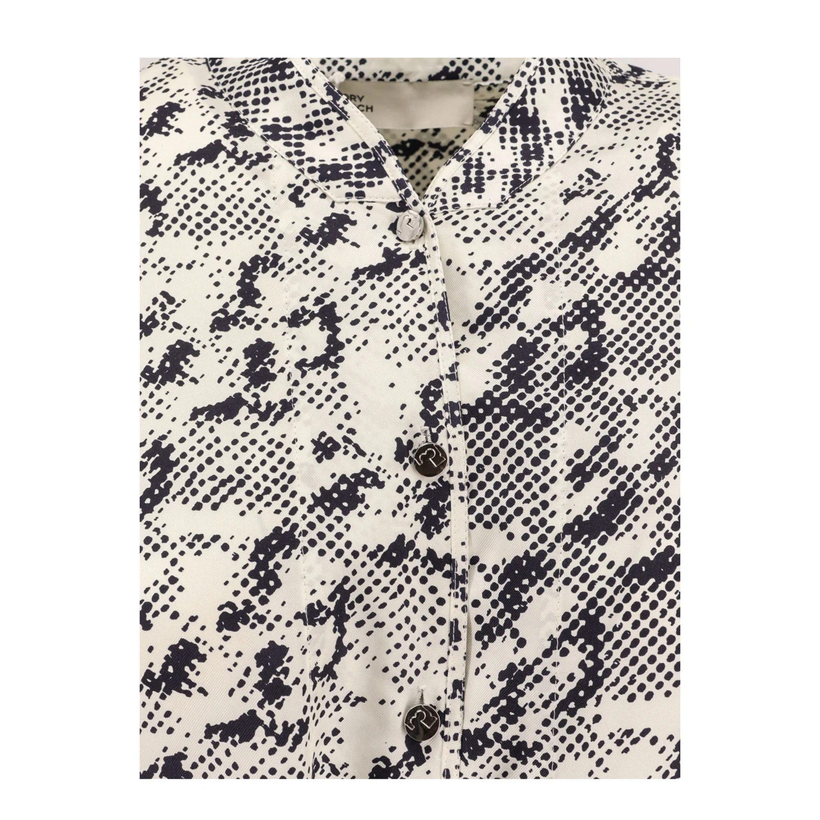 Silk Dress With Pixelated Logo Print - Image 3
