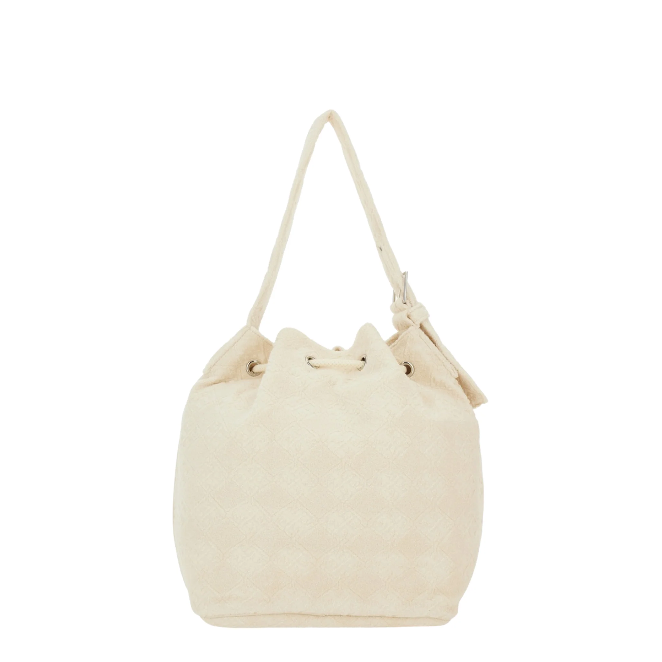 T Monogram Terry Canvas Bucket Bag - White - Image 2