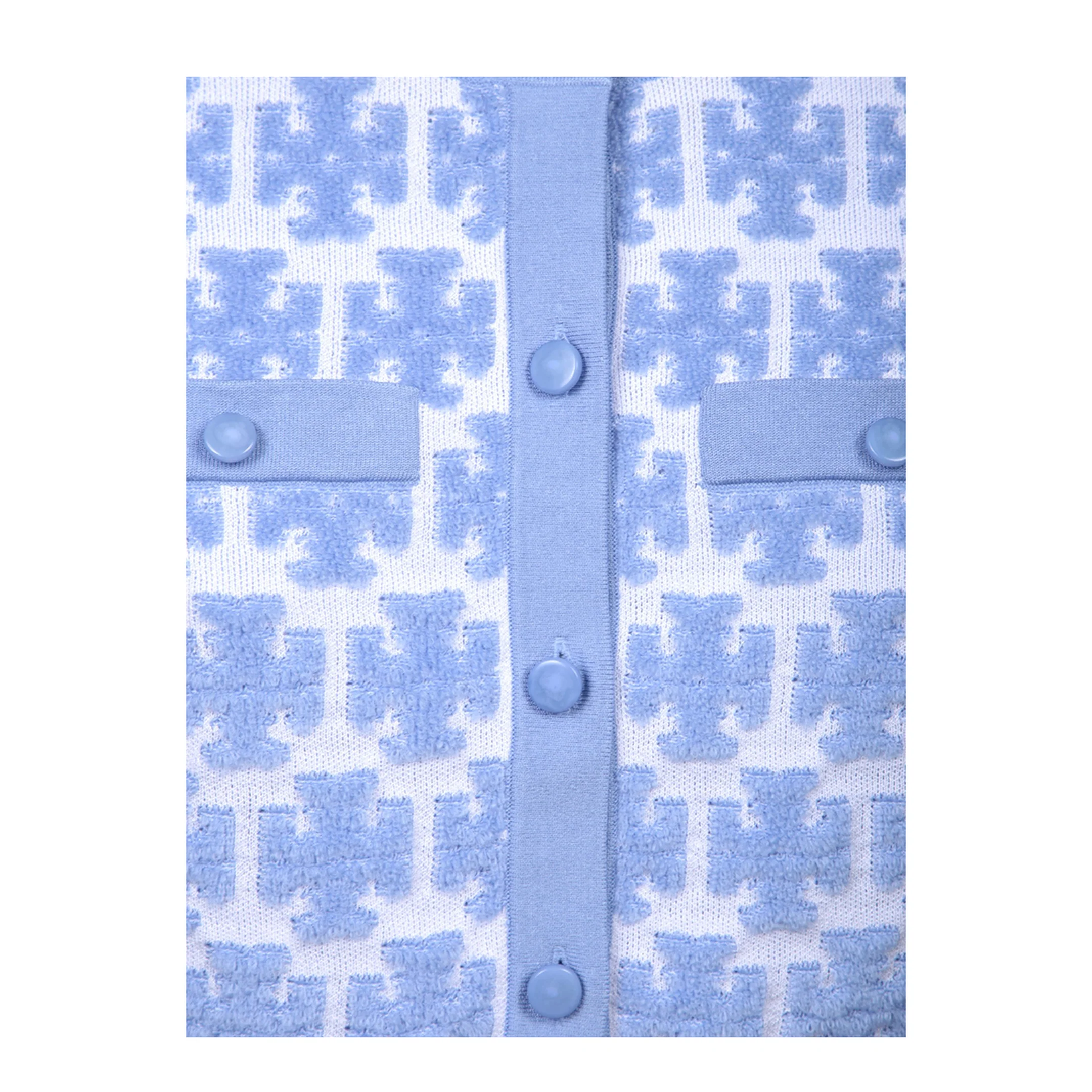 Viscose Blend Cardigan Blue - Image 3