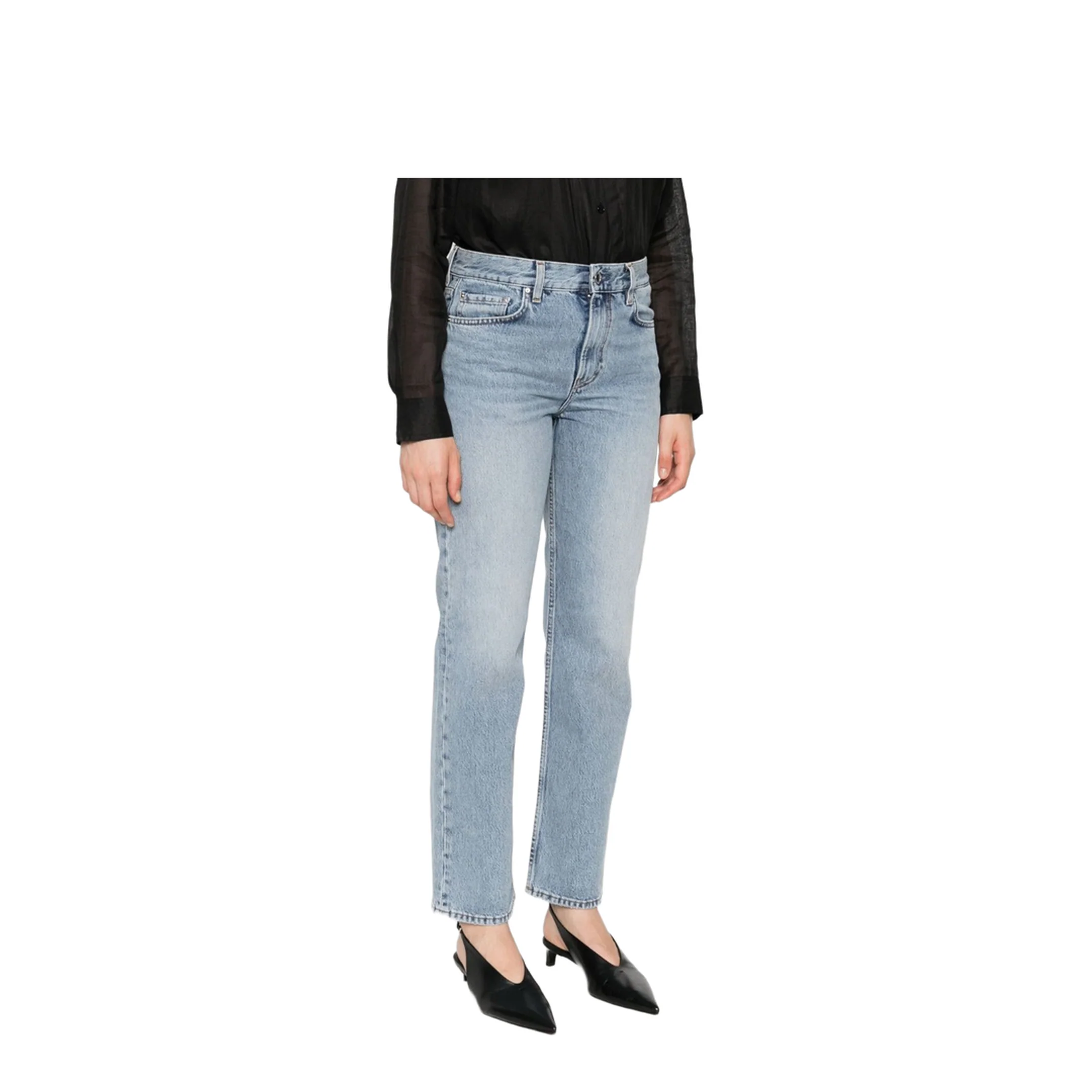 Blue Low Straight Jeans - Image 4