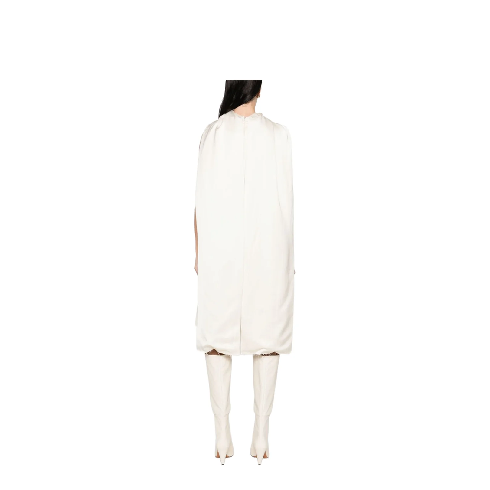 Cocoon Scarf Dress Light Beige - Image 5