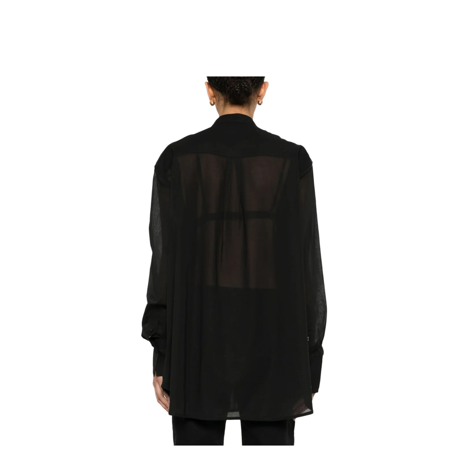 Stand Collar Organic Cotton Shirt - Image 4