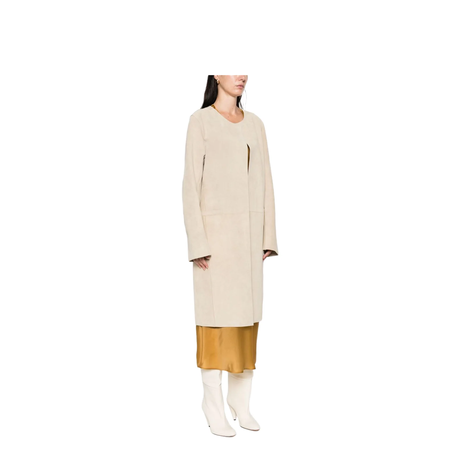 Suede Leather Coat - Image 4