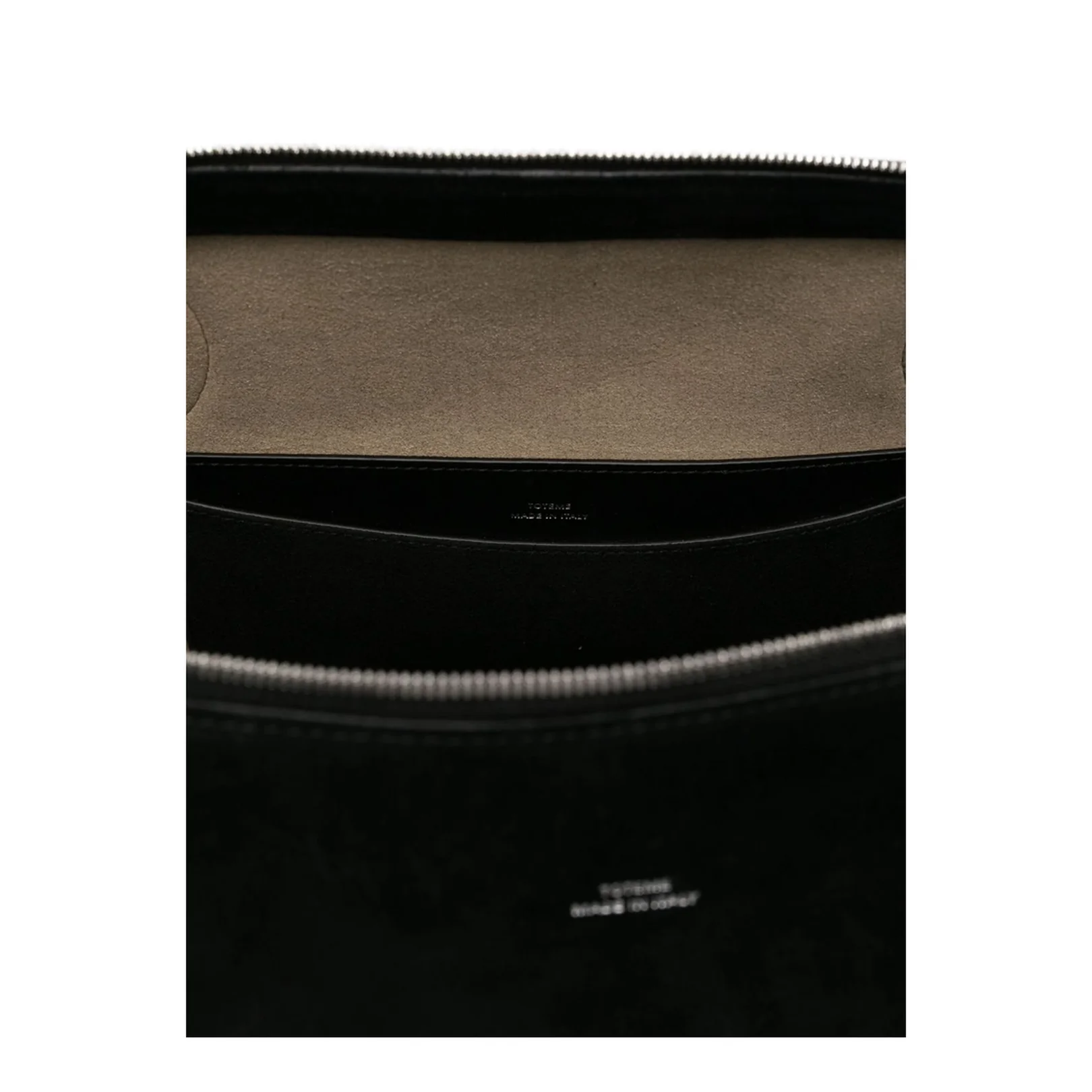 Suede Leather Tote Bag in Black - Image 2