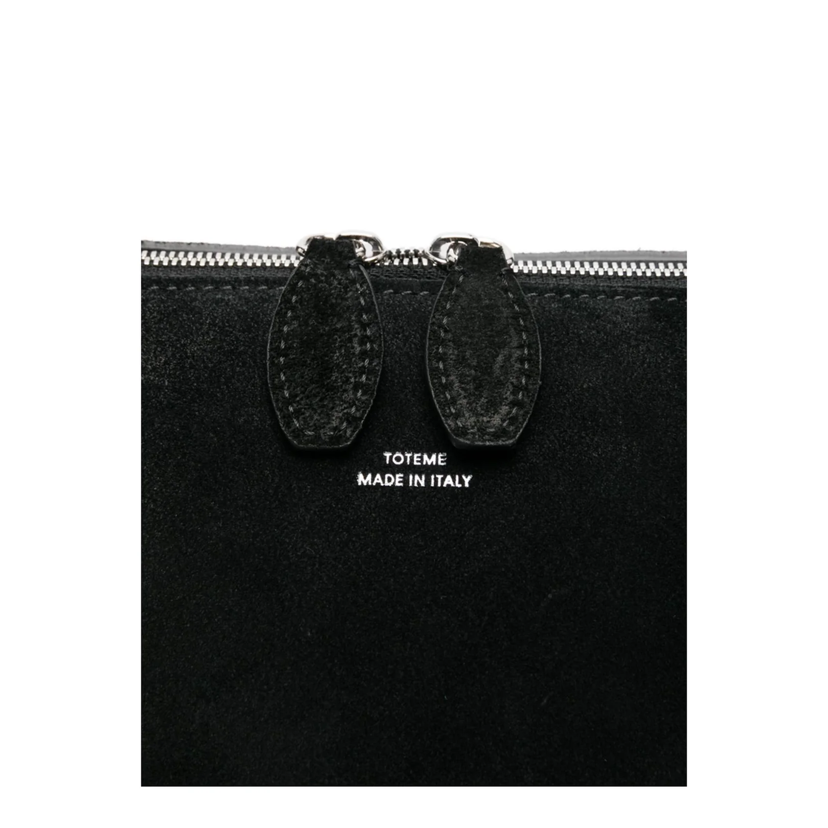 Suede Leather Tote Bag in Black - Image 3