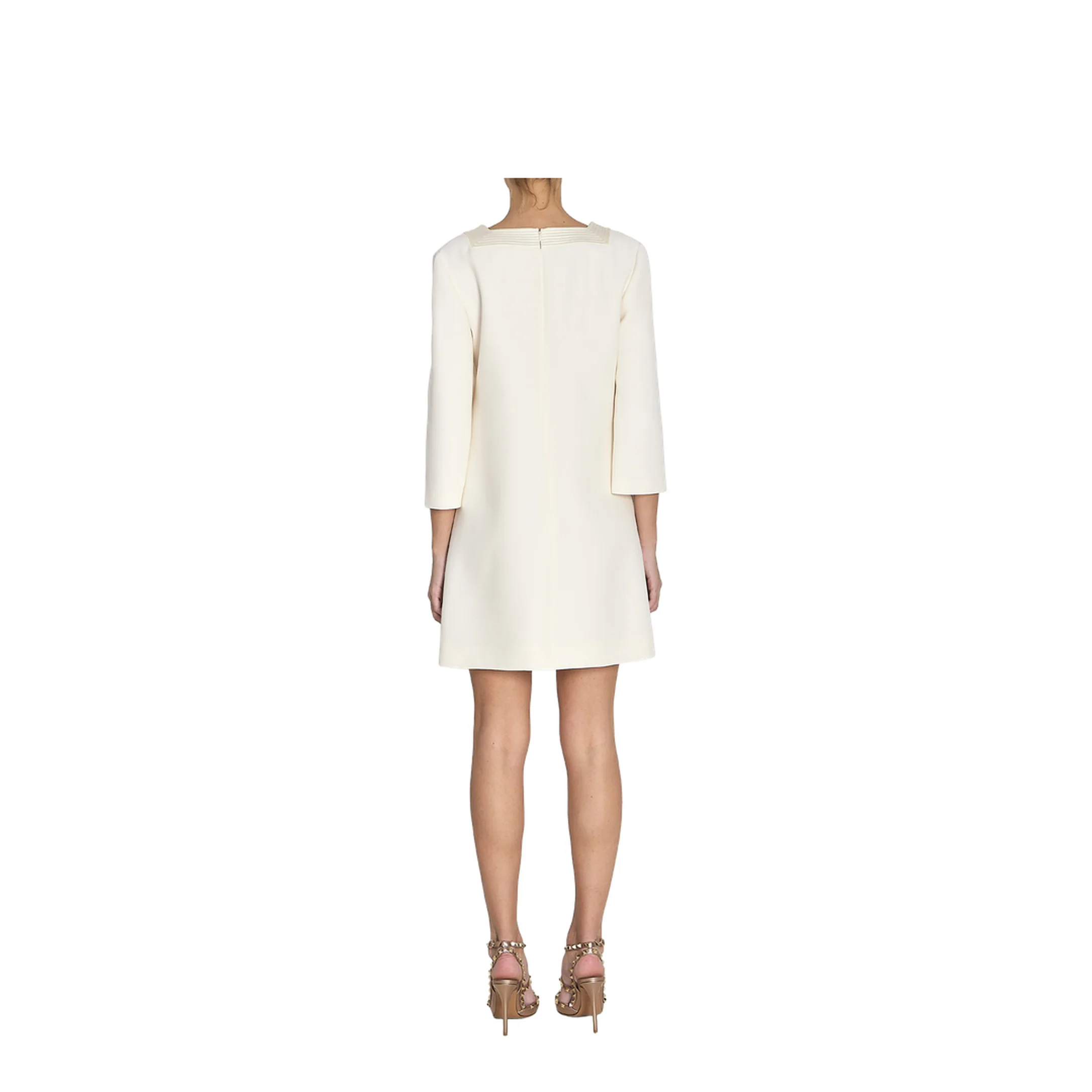 White Crepe Mini Dress - Image 4