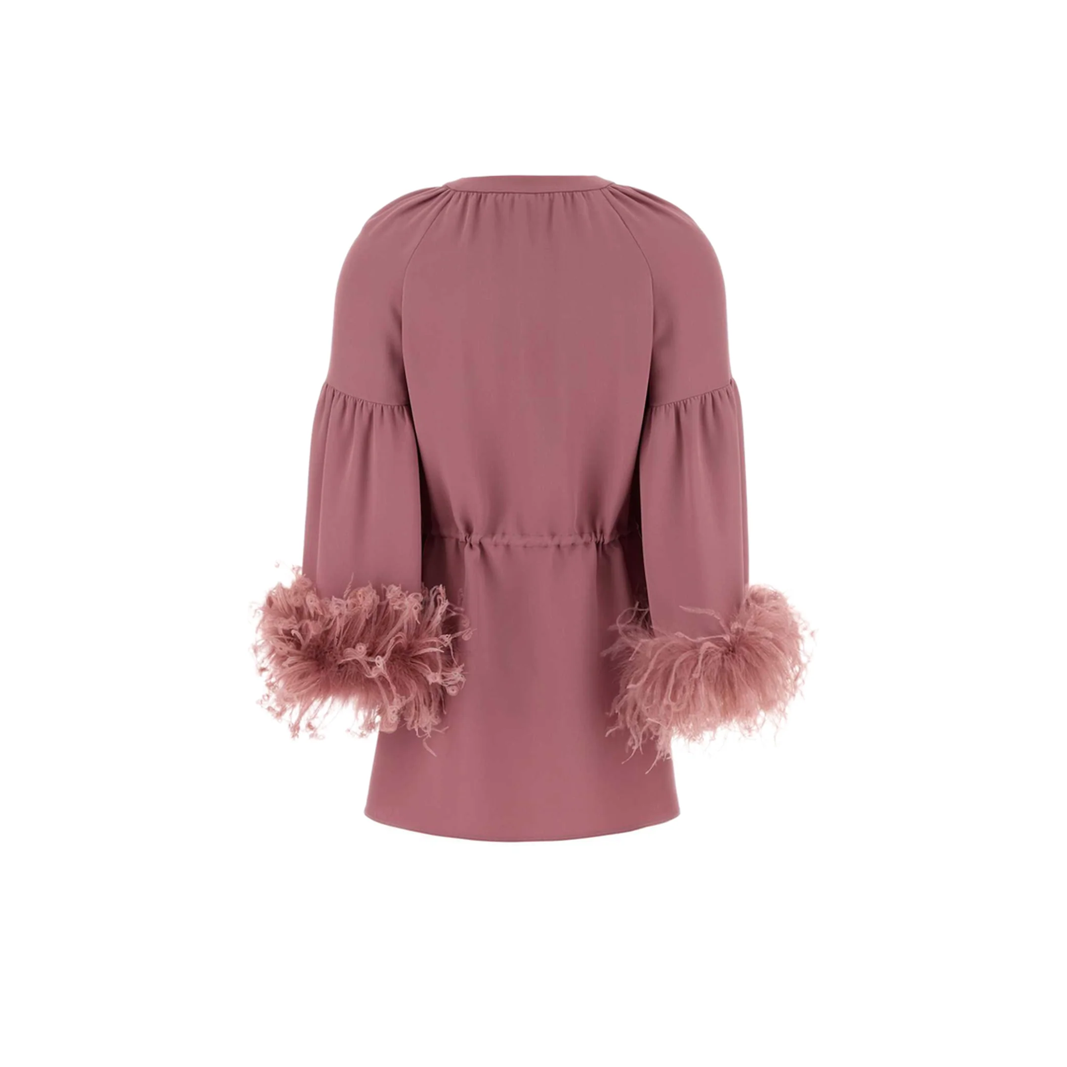 Antiqued Pink Crepe Couture Blouse - Image 2
