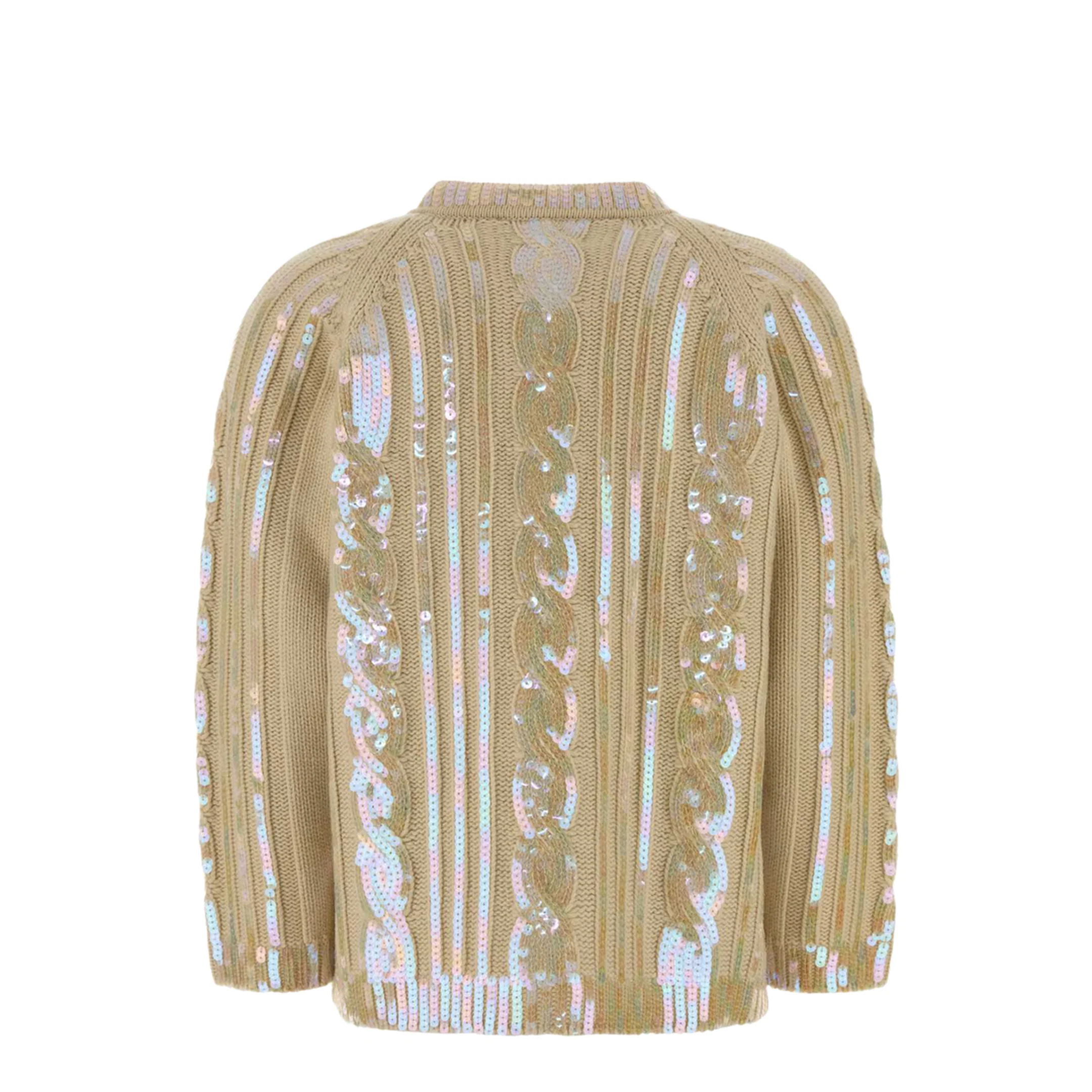 Women's Wool Cardigan - Beige - Image 2