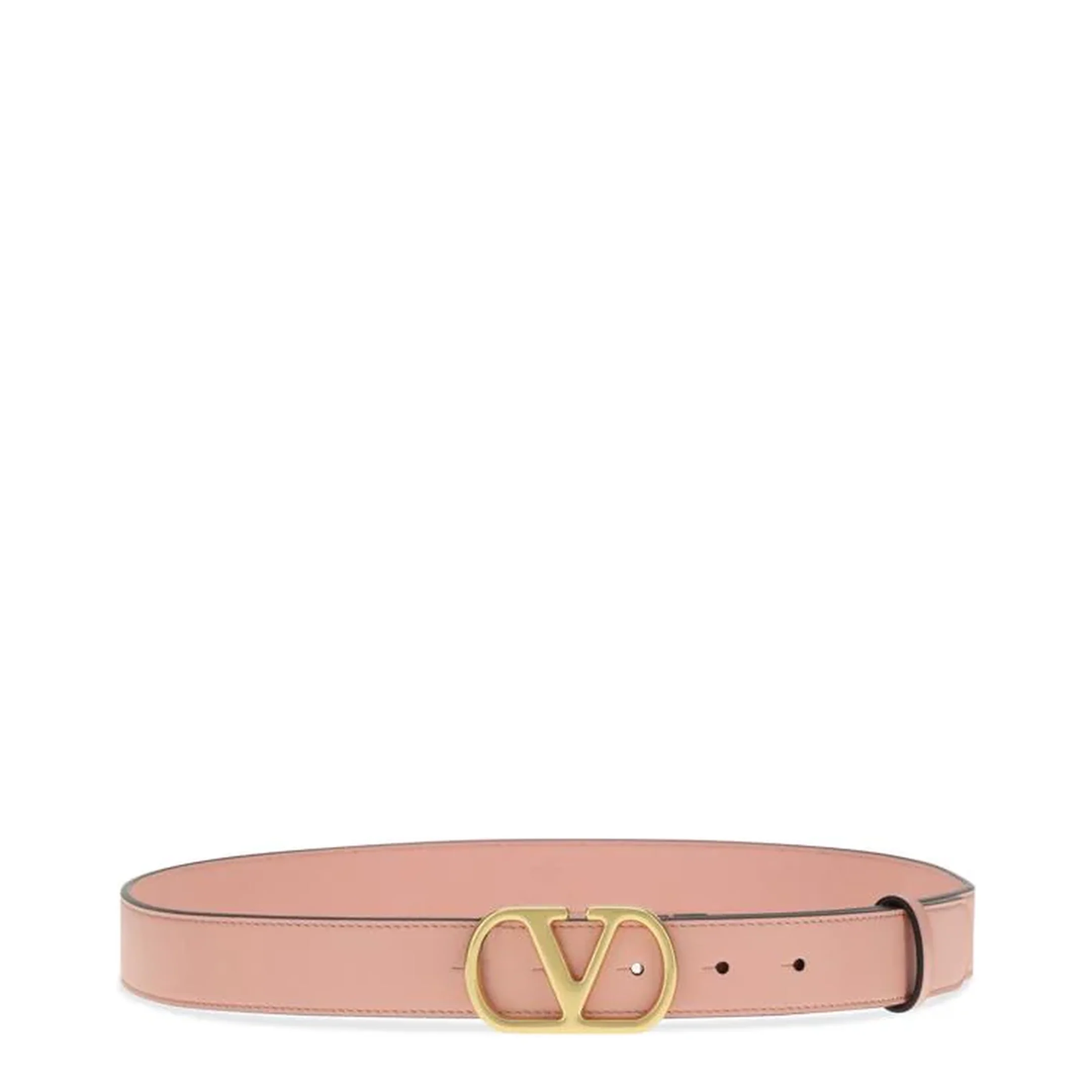 VLogo Leather Belt - Pink - Image 2