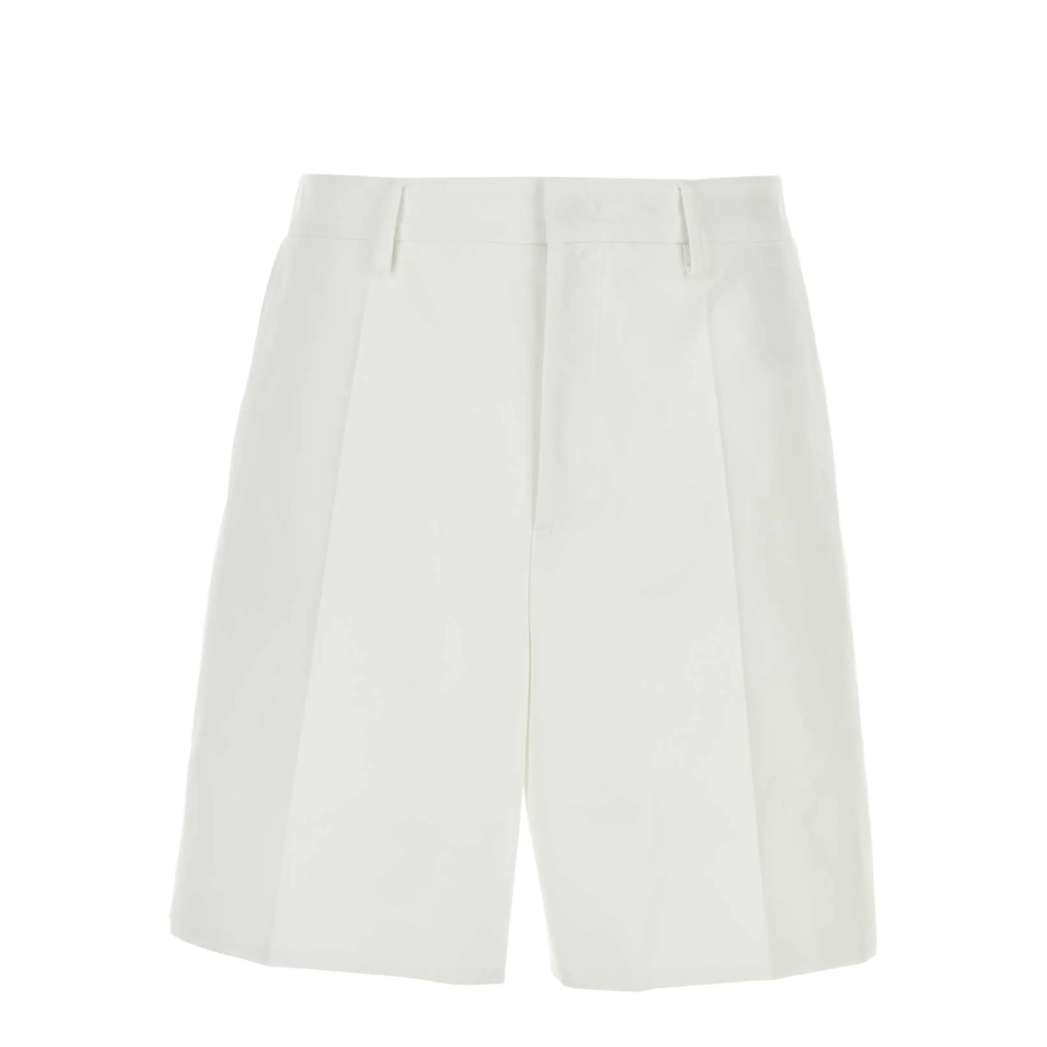 White Cotton Bermuda Shorts - Image 3