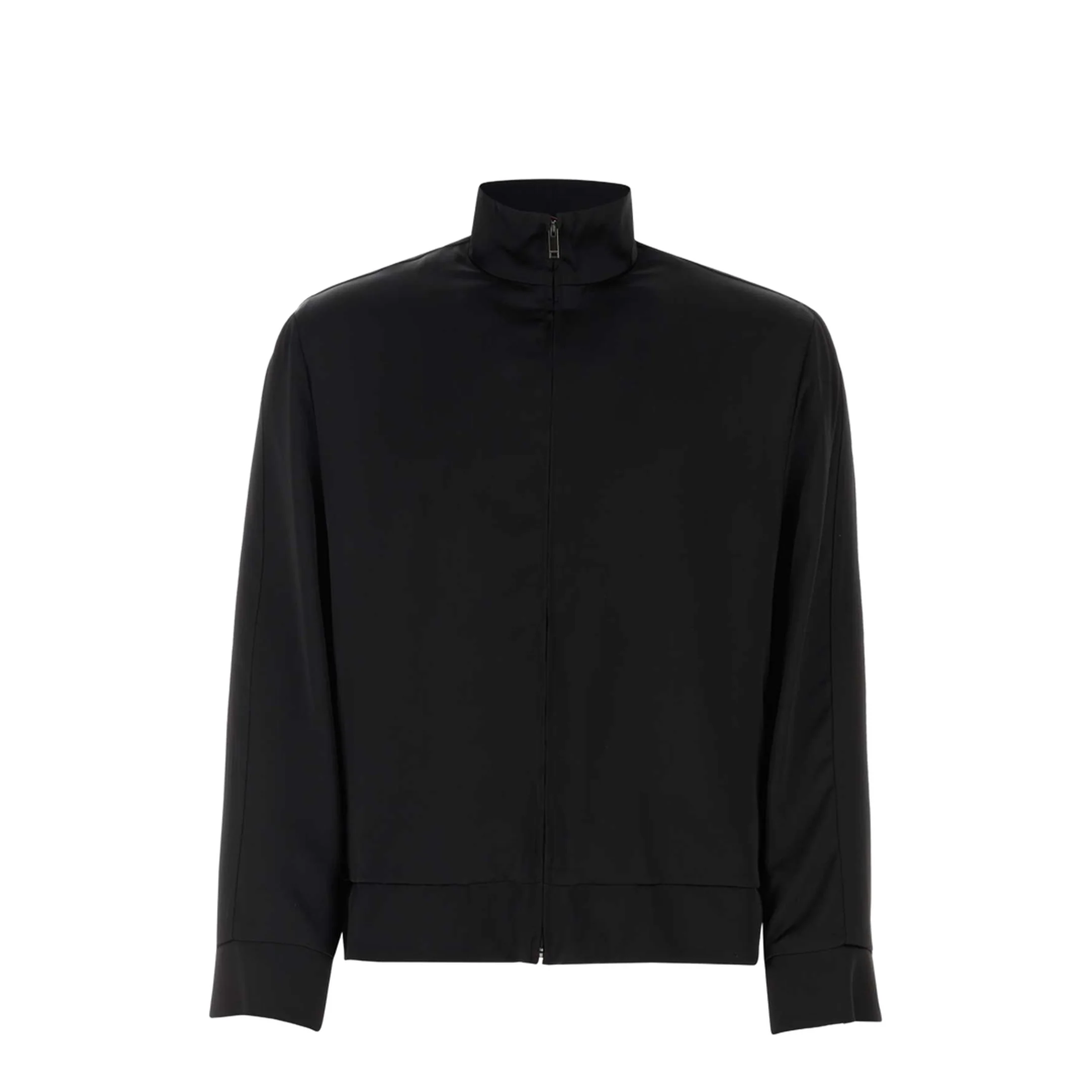 Black Enver Satin Acetate Jacket - Image 3