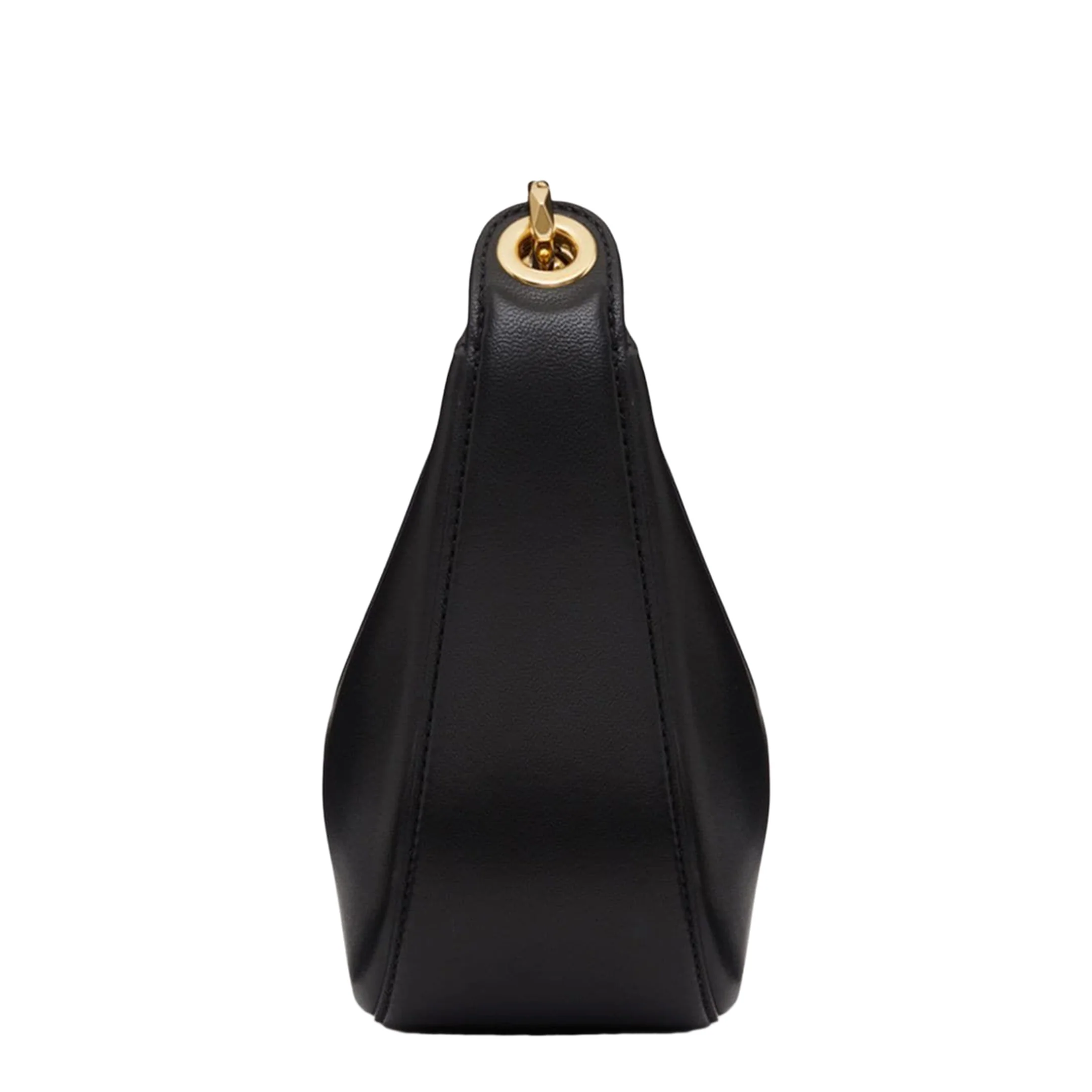 Garavani Black Leather Small Hobo Vlogo Moon Handbag - Image 5