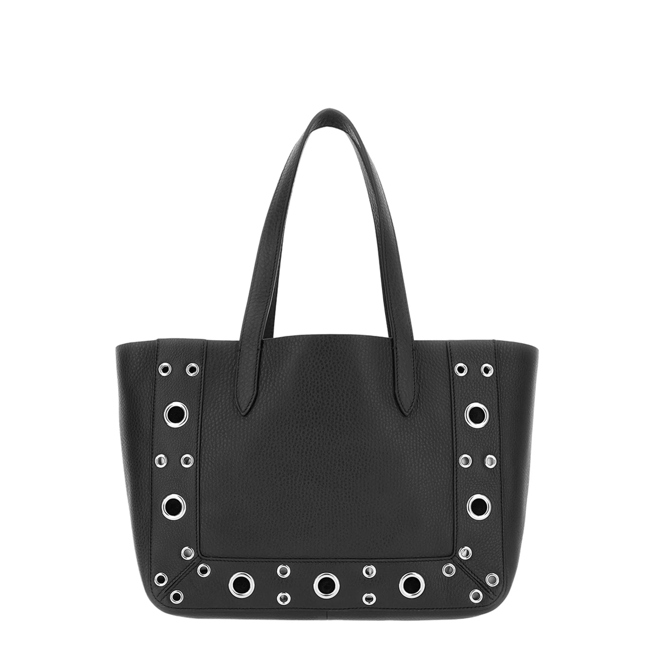 Nellcôte Small Leather Shopping Bag - Black - Image 3