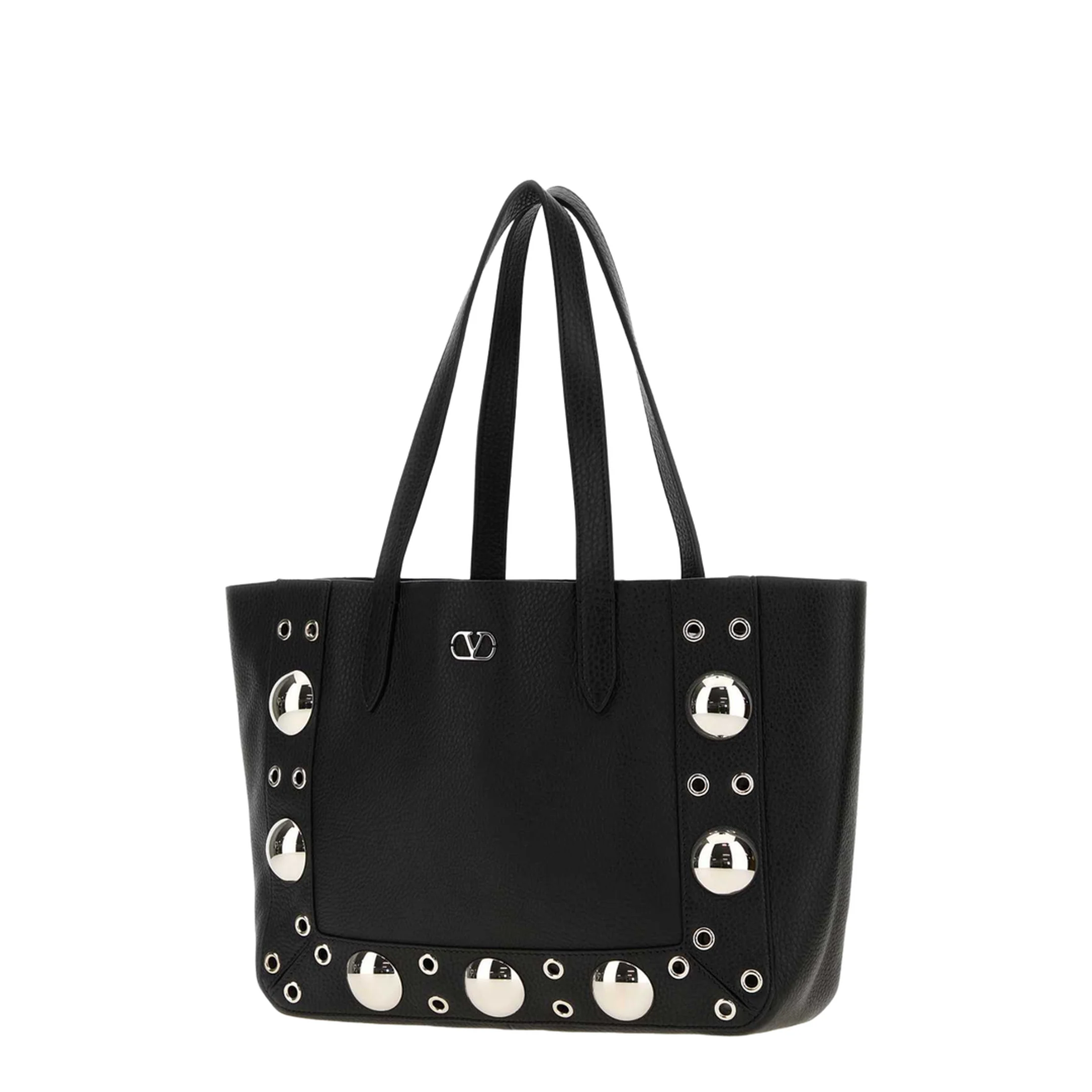 Nellcôte Small Leather Shopping Bag - Black - Image 4