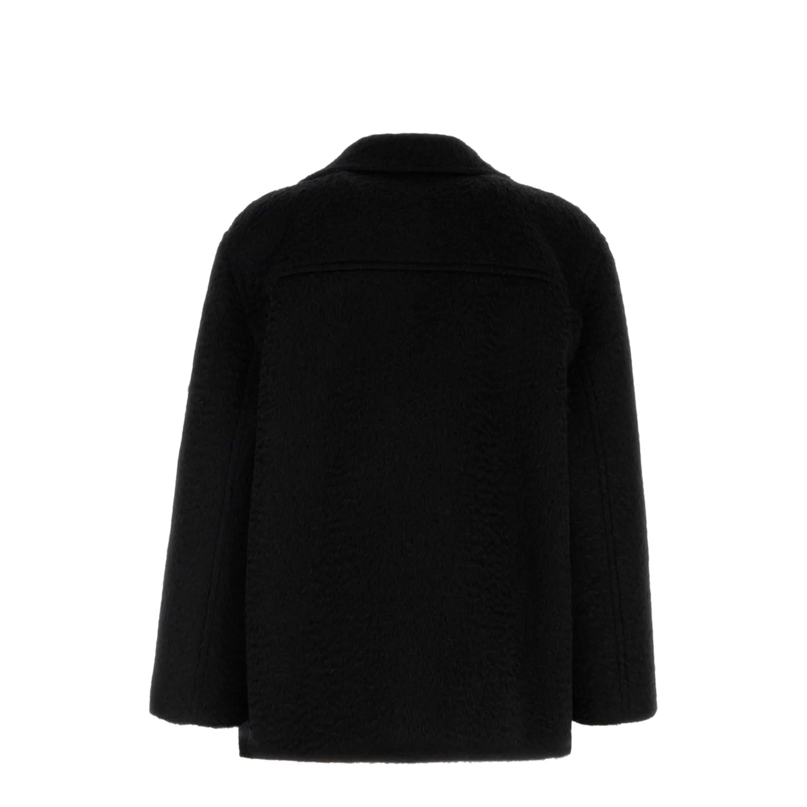 Black Mohair And Wool Coat - Image 3