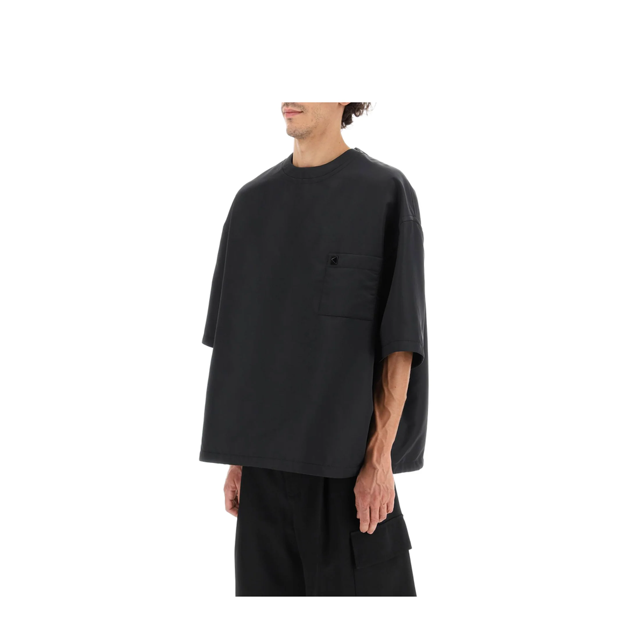Black Nylon Oversize Shirt - Image 4