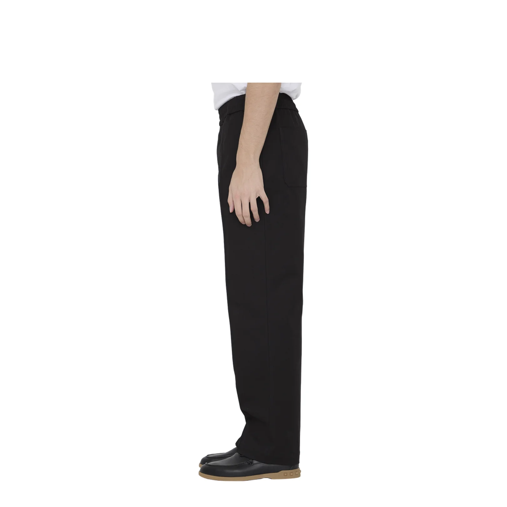 Black Stretch Cotton Pant - Image 4