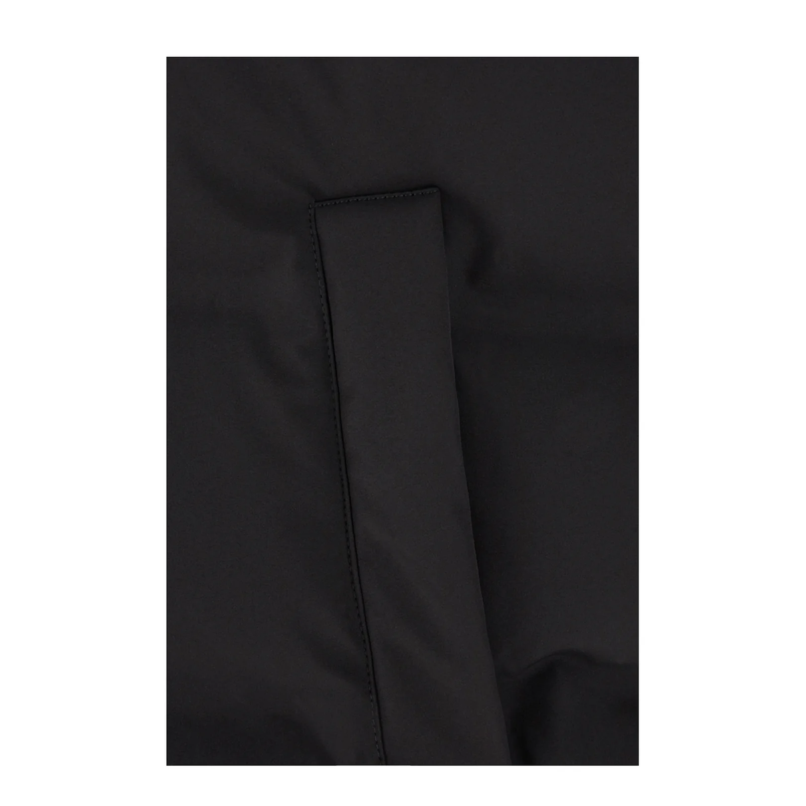 Black Stretch Nylon Blend Sleeveless Padded Jacket - Image 3