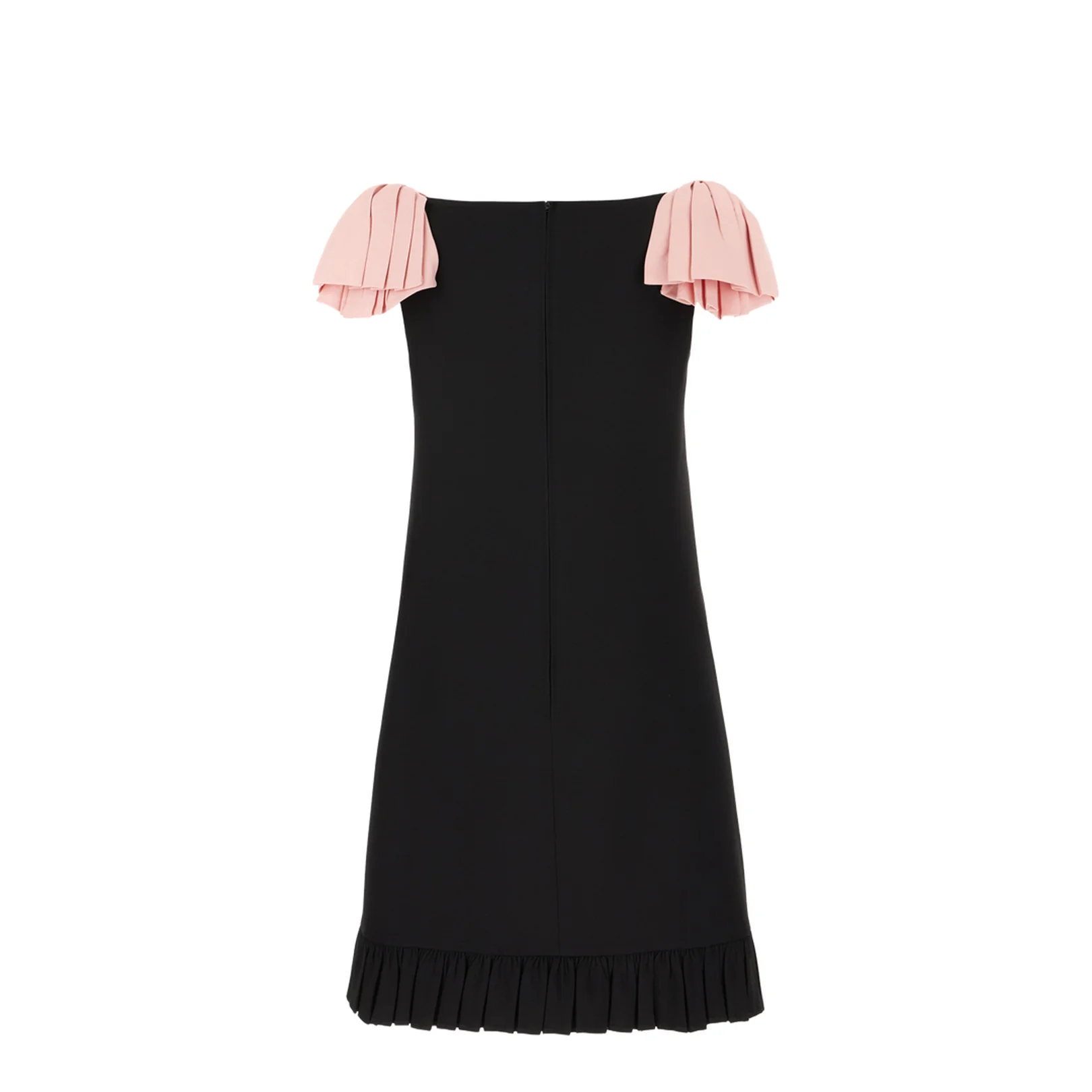 Black Wool Blend Mini Dress - Image 2