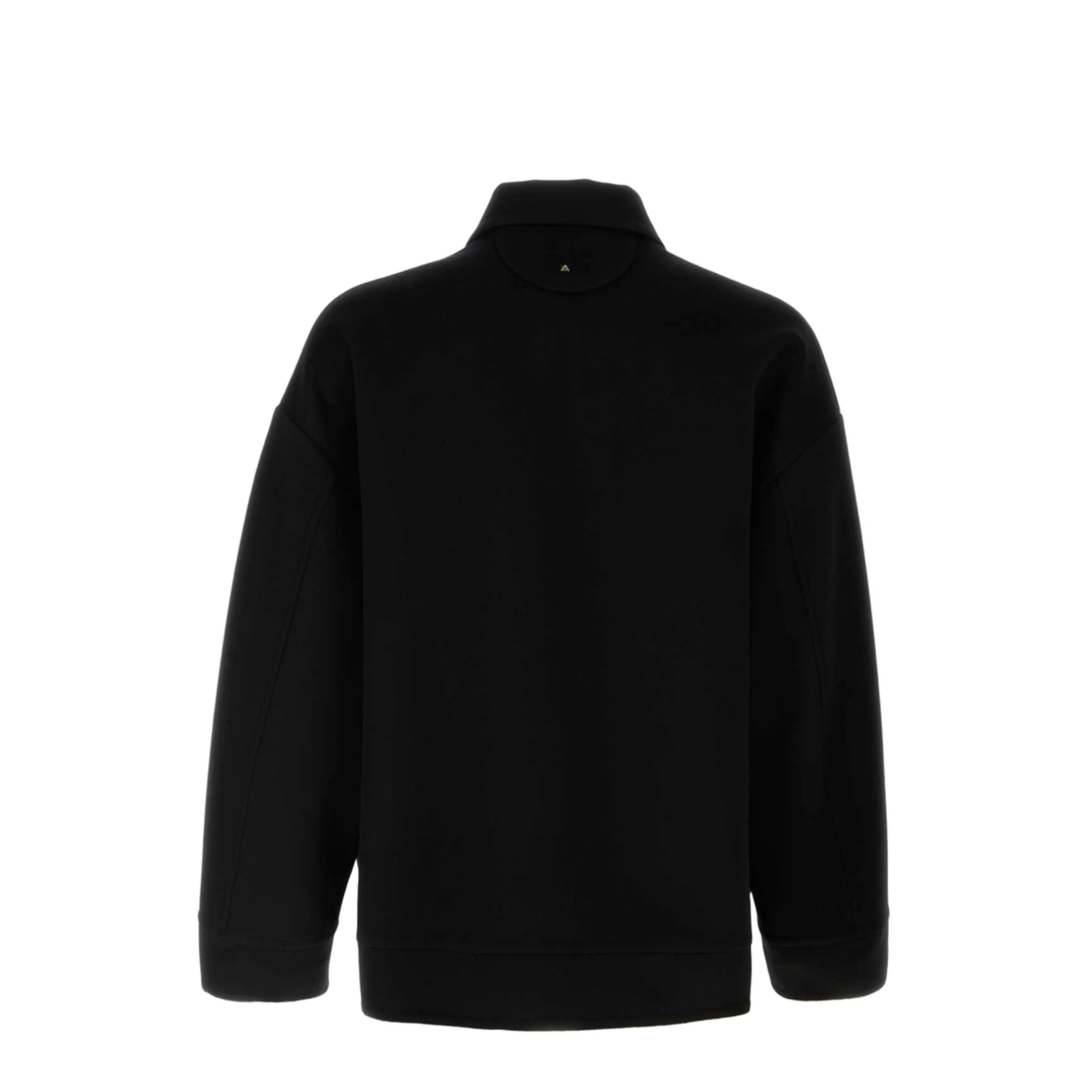 Black Wool Blend Oversize Jacket - Image 2