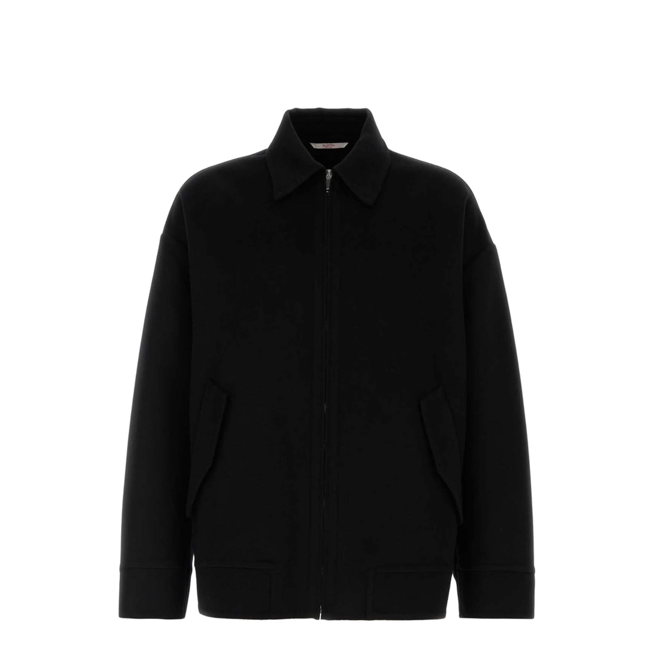 Black Wool Blend Oversize Jacket - Image 3