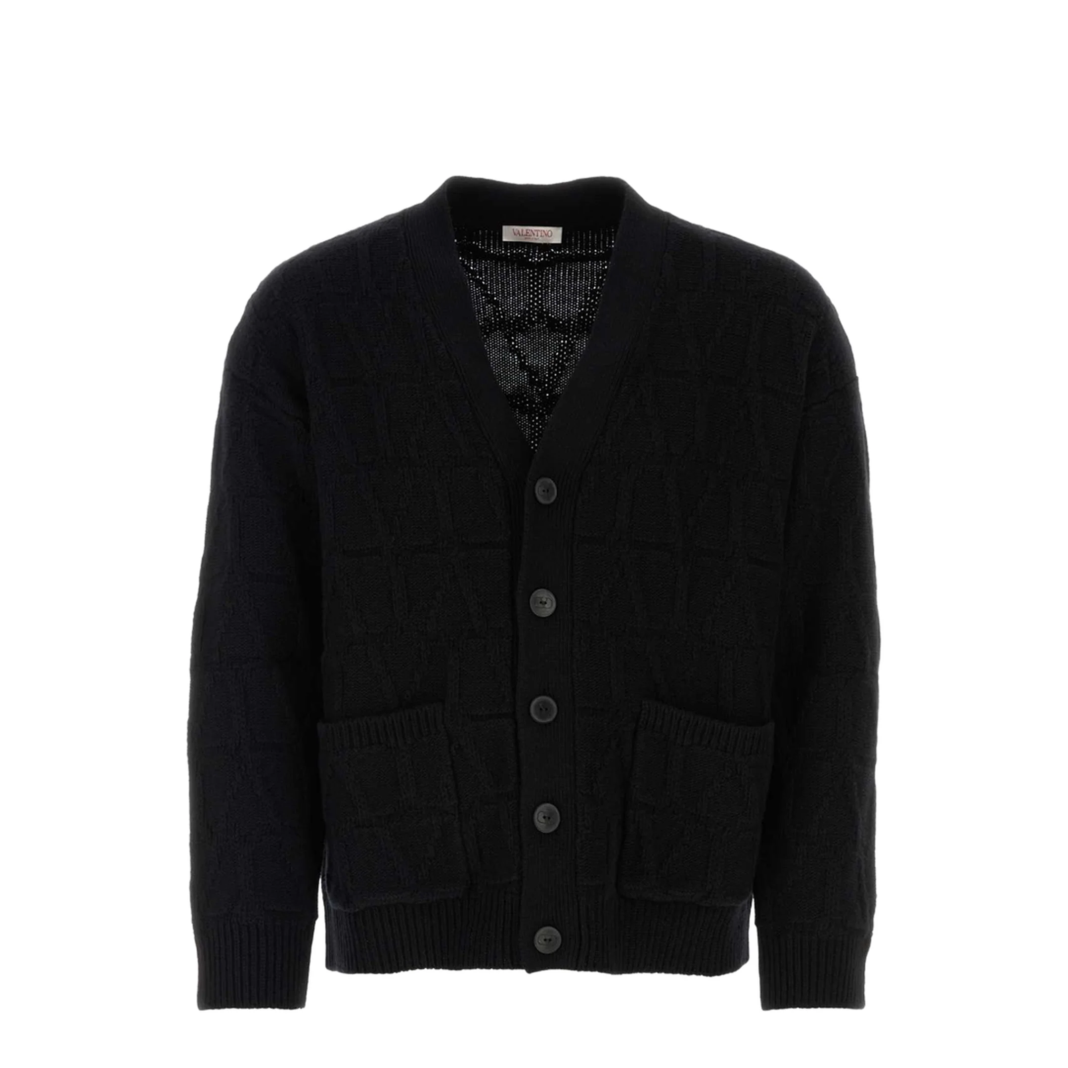 Black Wool Cardigan - Image 2