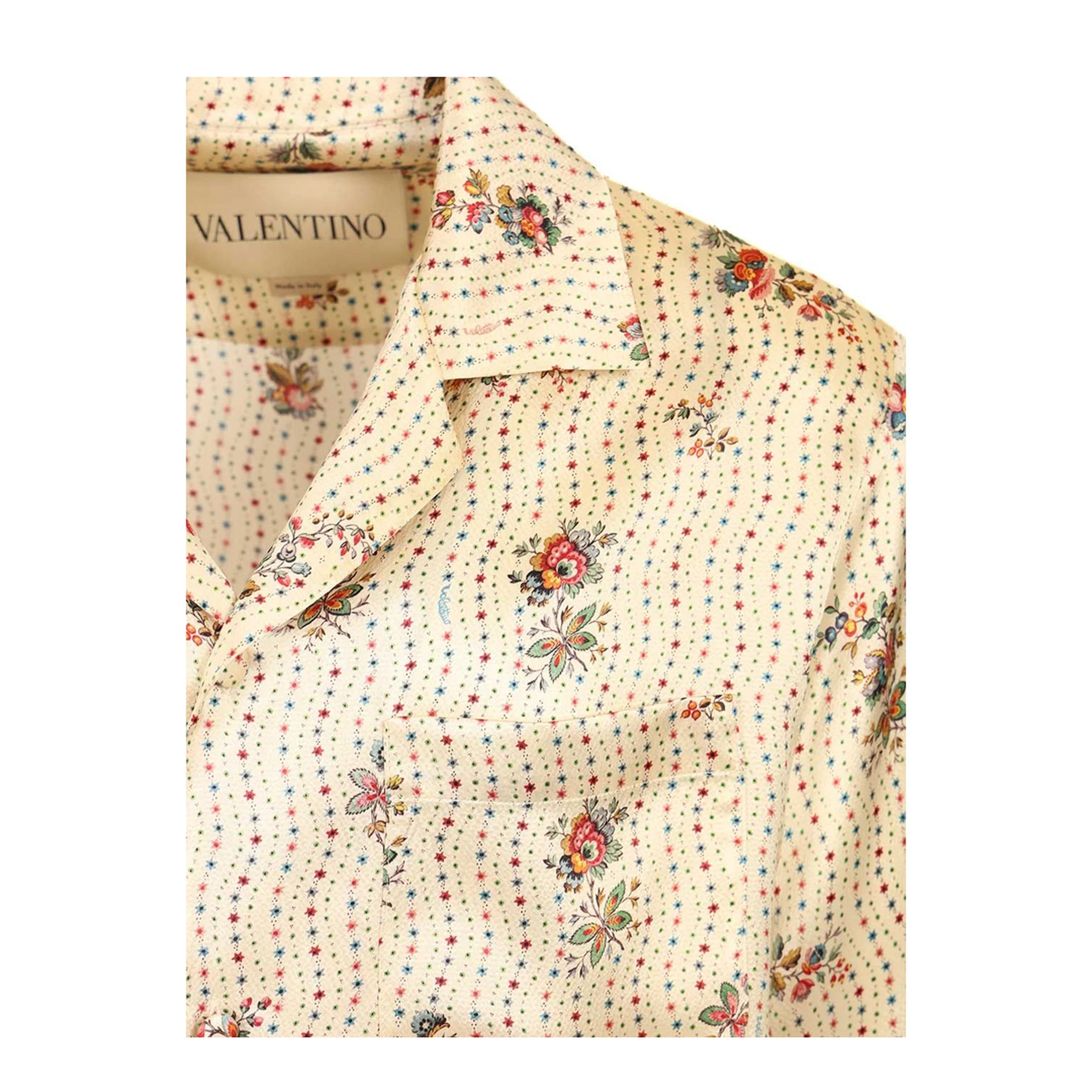 Bowling Shirt Satin Papier Floral - Image 3