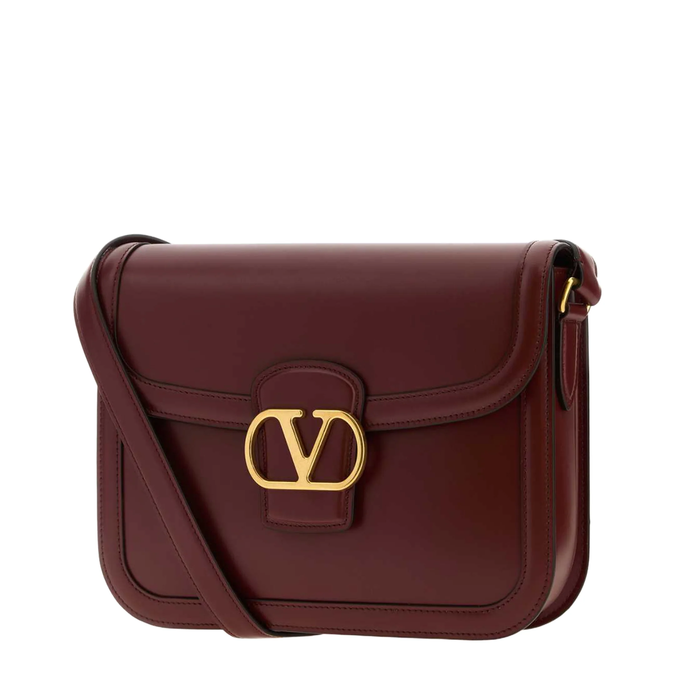 9To5 Leather Shoulder Bag - Burgundy