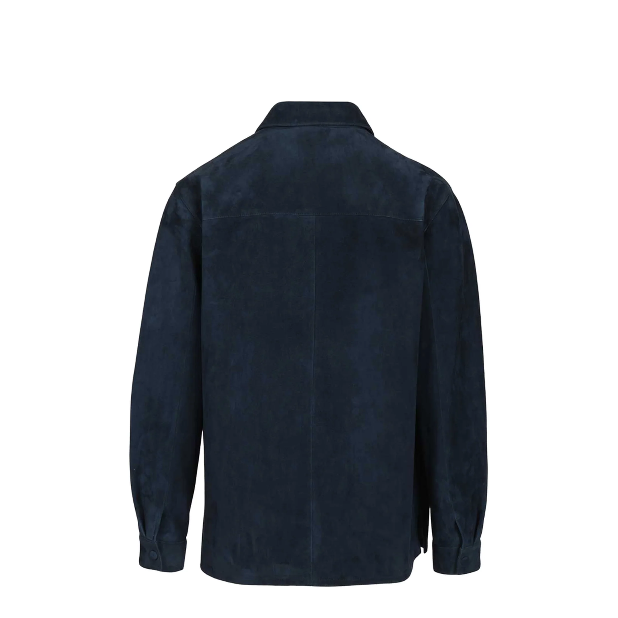 Suede Leather Jacket - Blue - Image 2