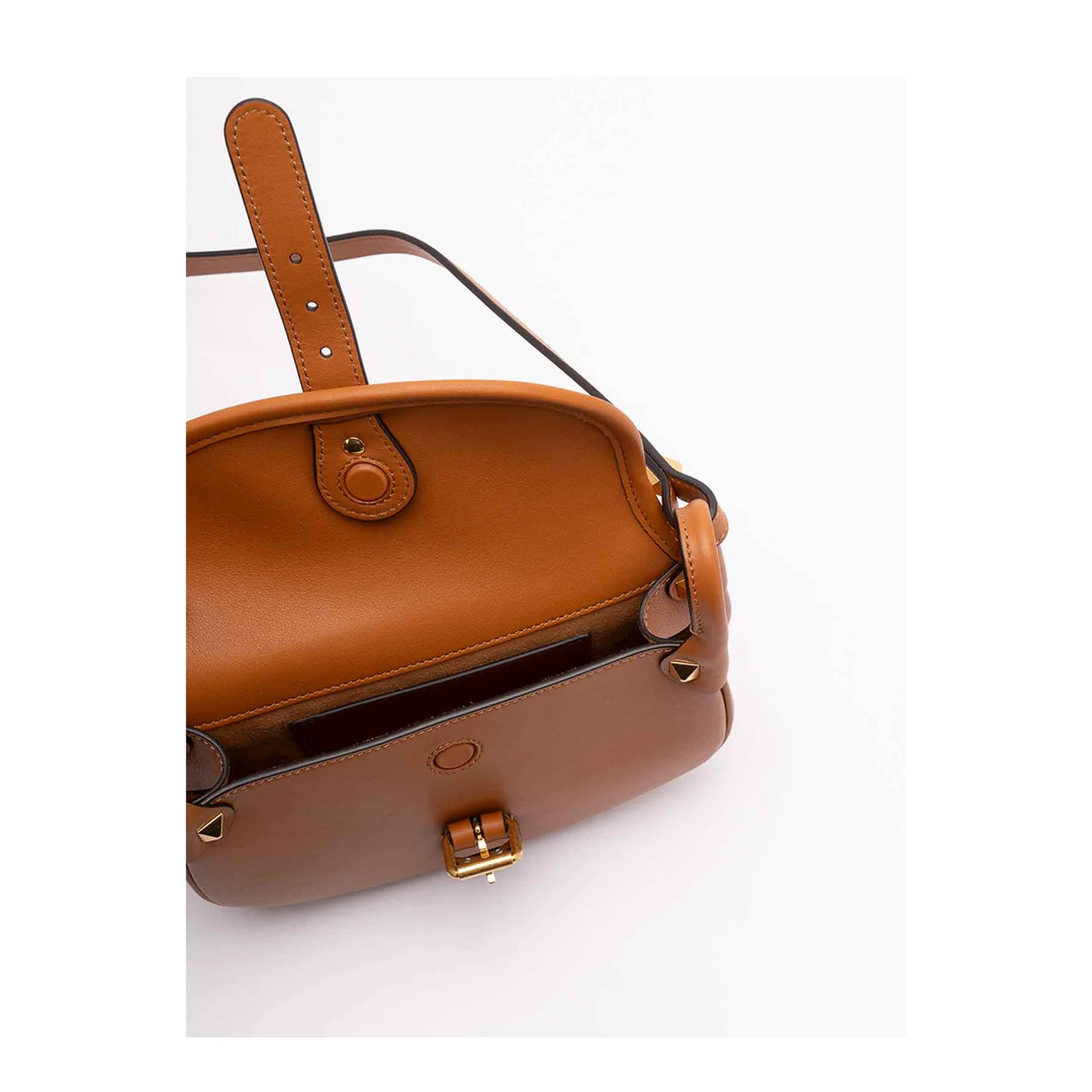Flaneuse Leather Crossbody Bag - Brown - Image 5