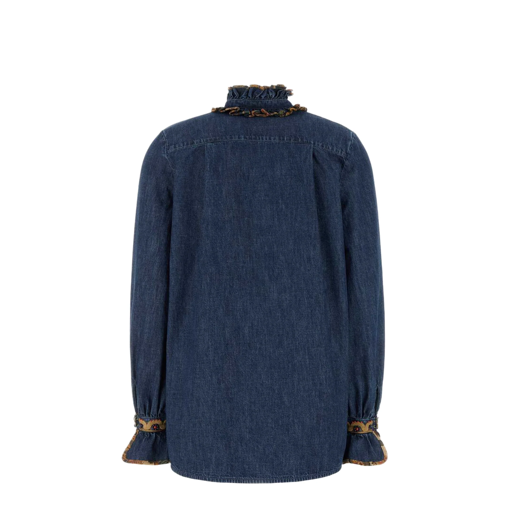 Chambray Denim Embroidered Top - Image 3