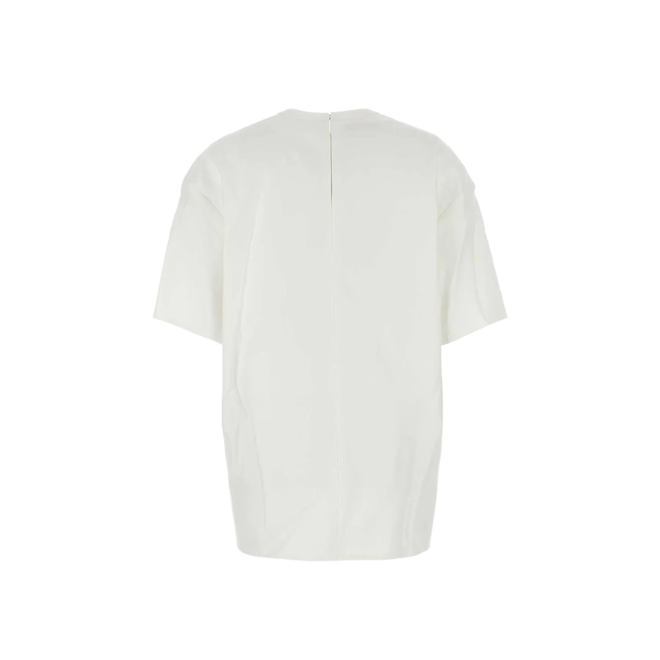 Cotton Blend Mid Sleeve Top White - Image 2