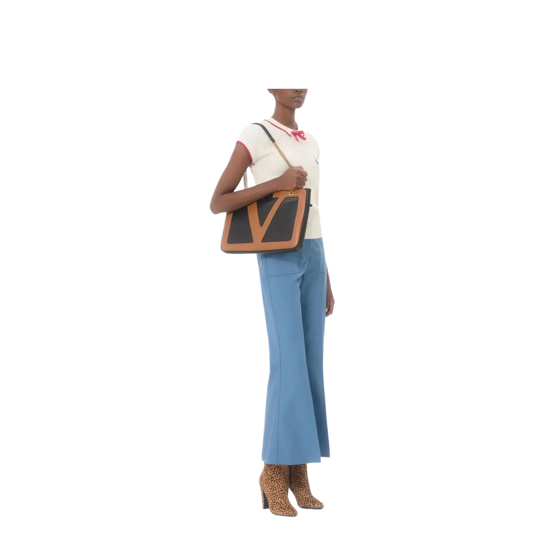 Ribbed Knitted Top White - Image 2