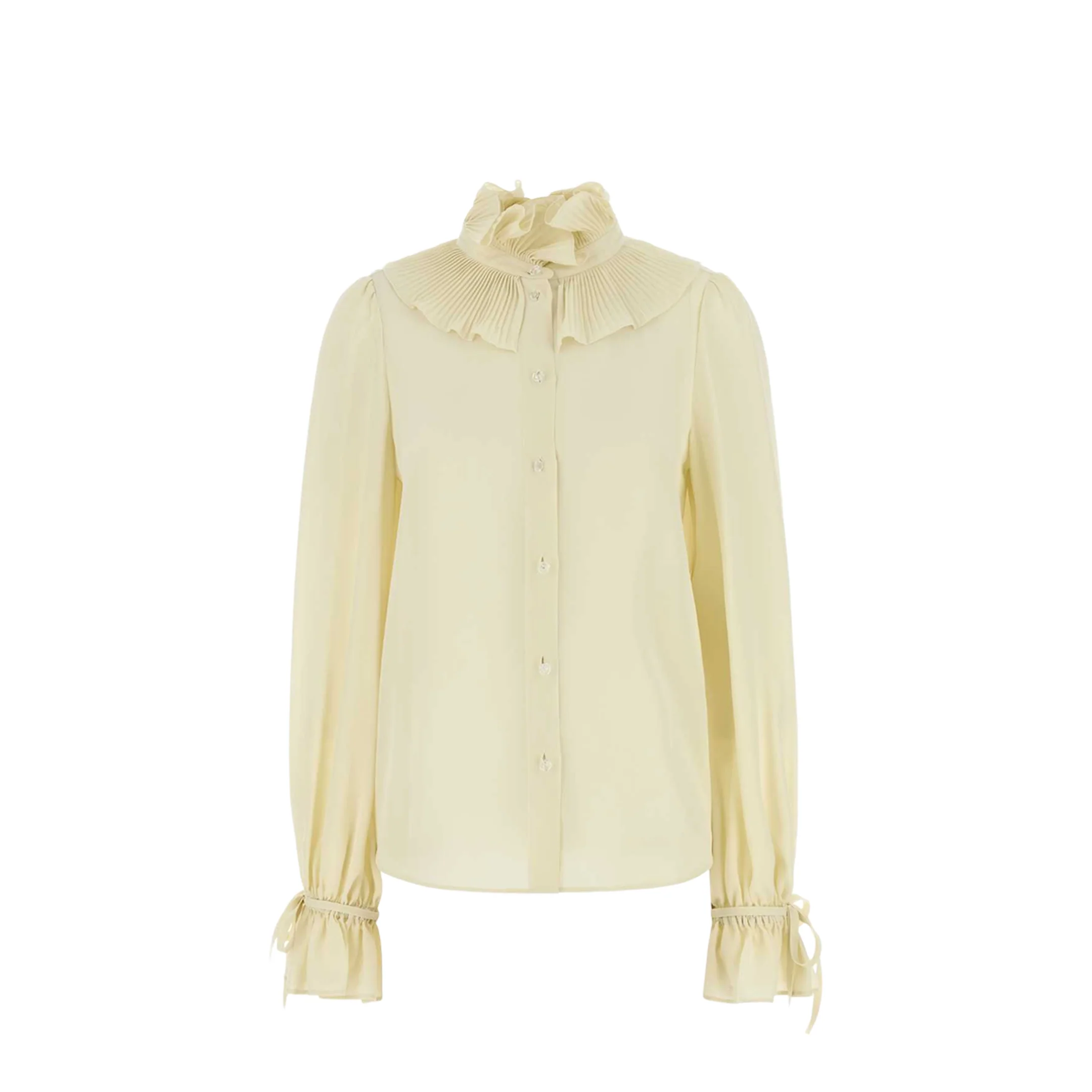 Cream Crepe Shirt - Image 2