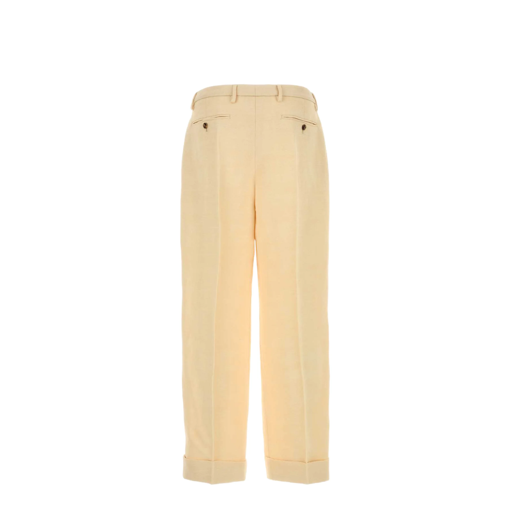 Cream Jute Blend Pant - Image 2