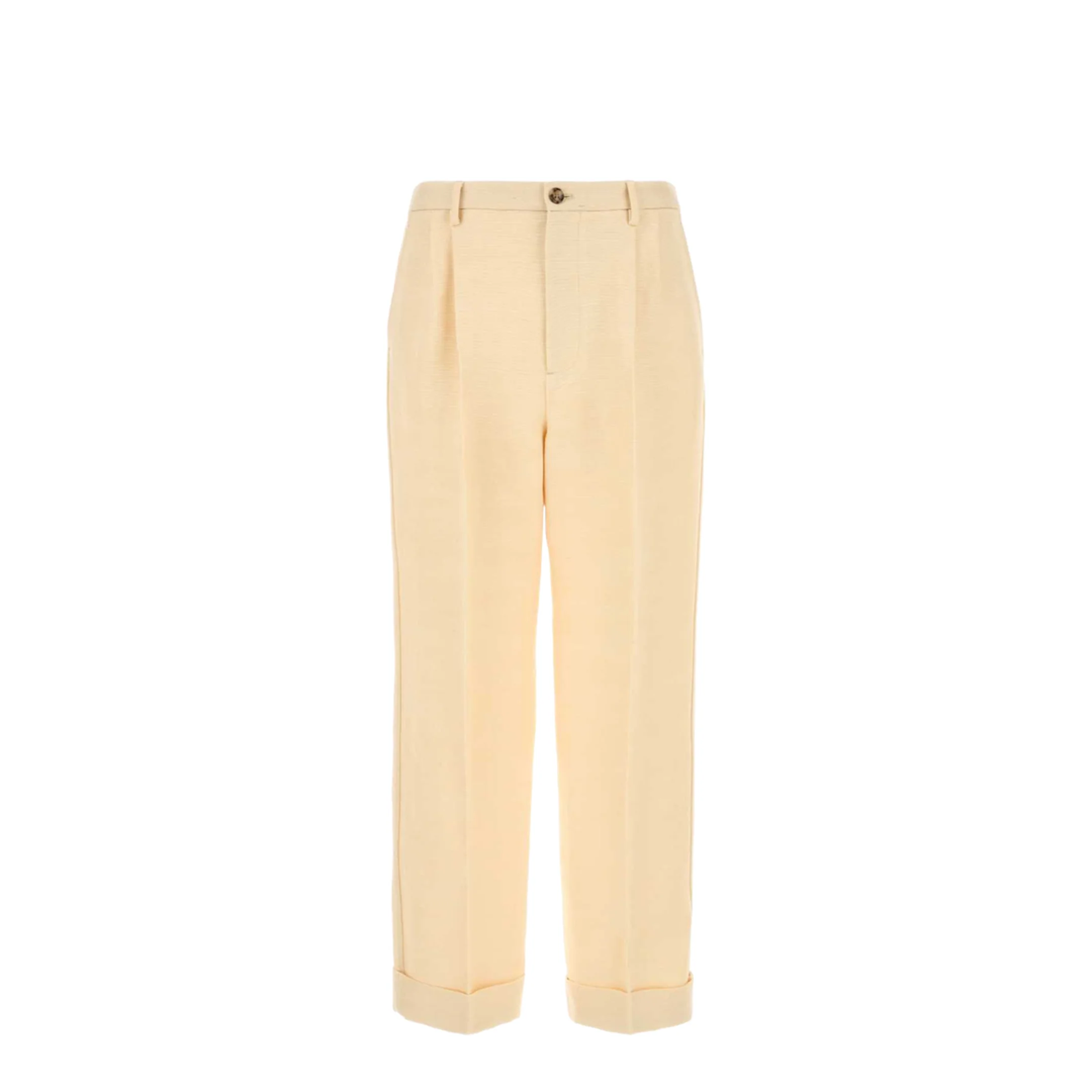 Cream Jute Blend Pant - Image 3