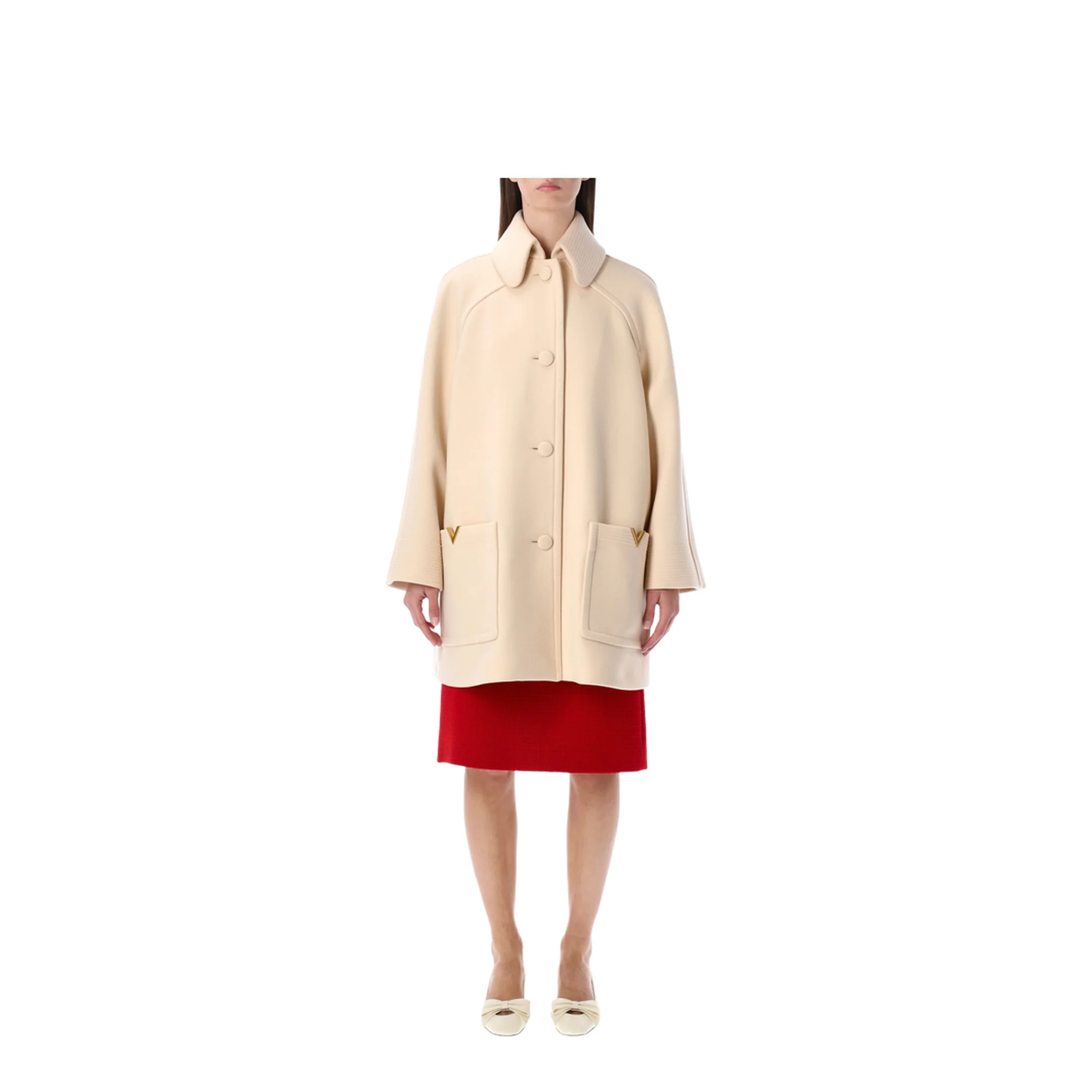 Cream Wool Coat - Image 4