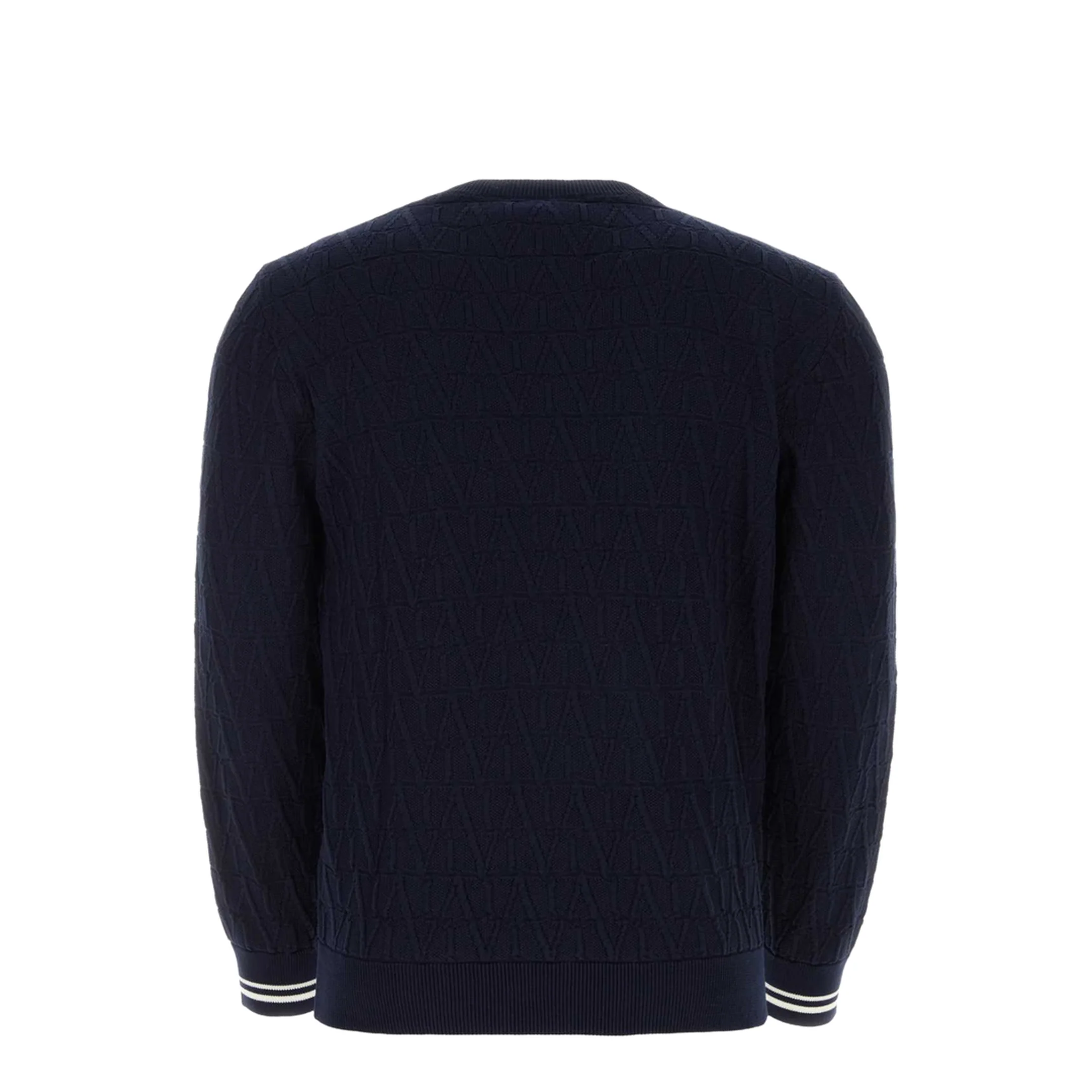 Dark Blue Cotton Sweater - Image 2