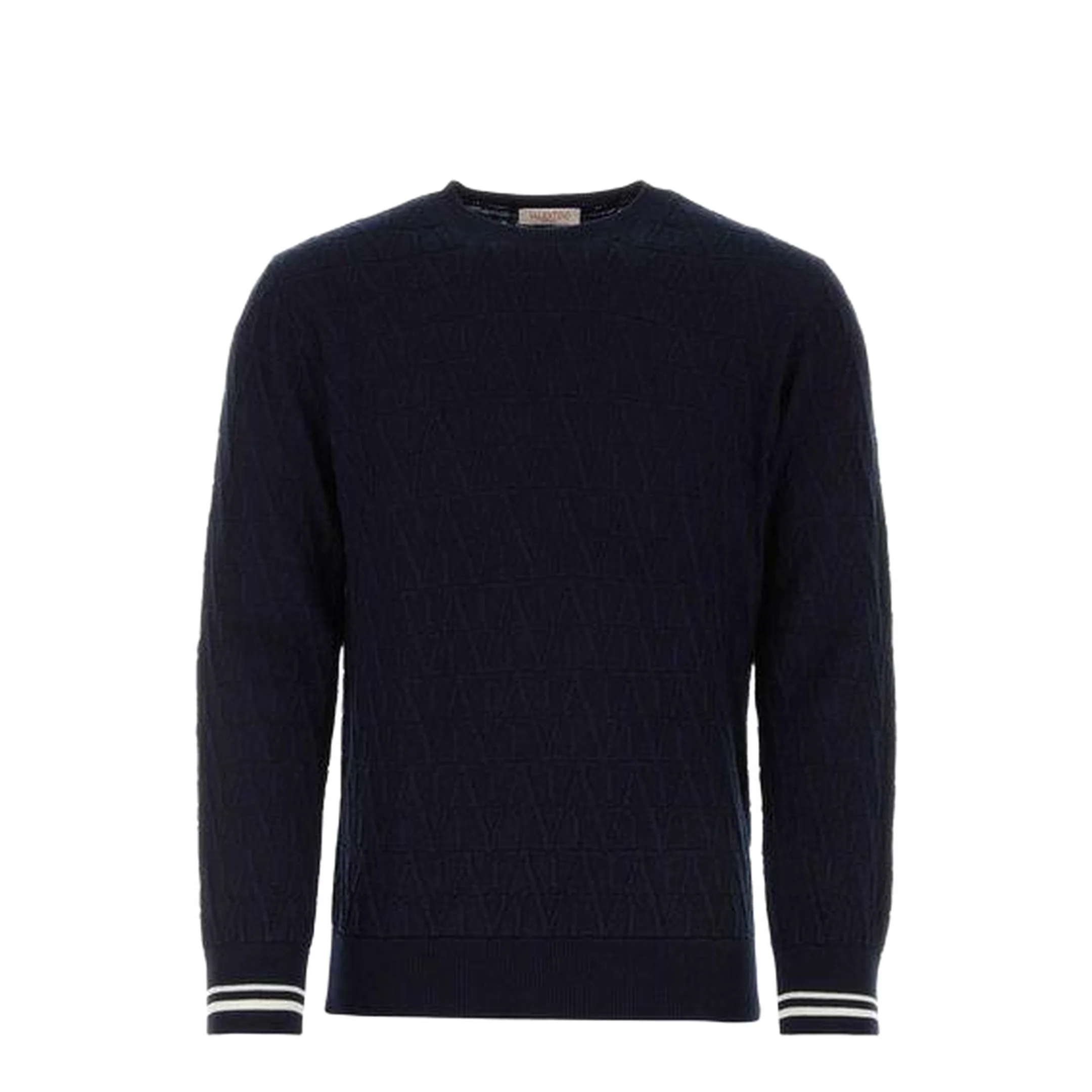 Dark Blue Cotton Sweater - Image 3