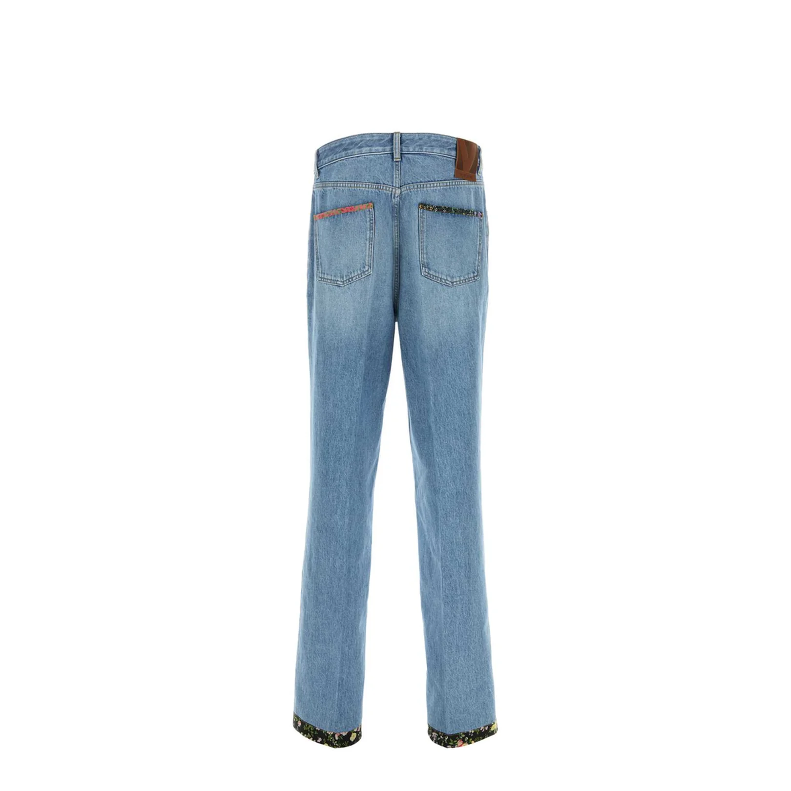 Denim Jeans with Printed Edges - Image 2